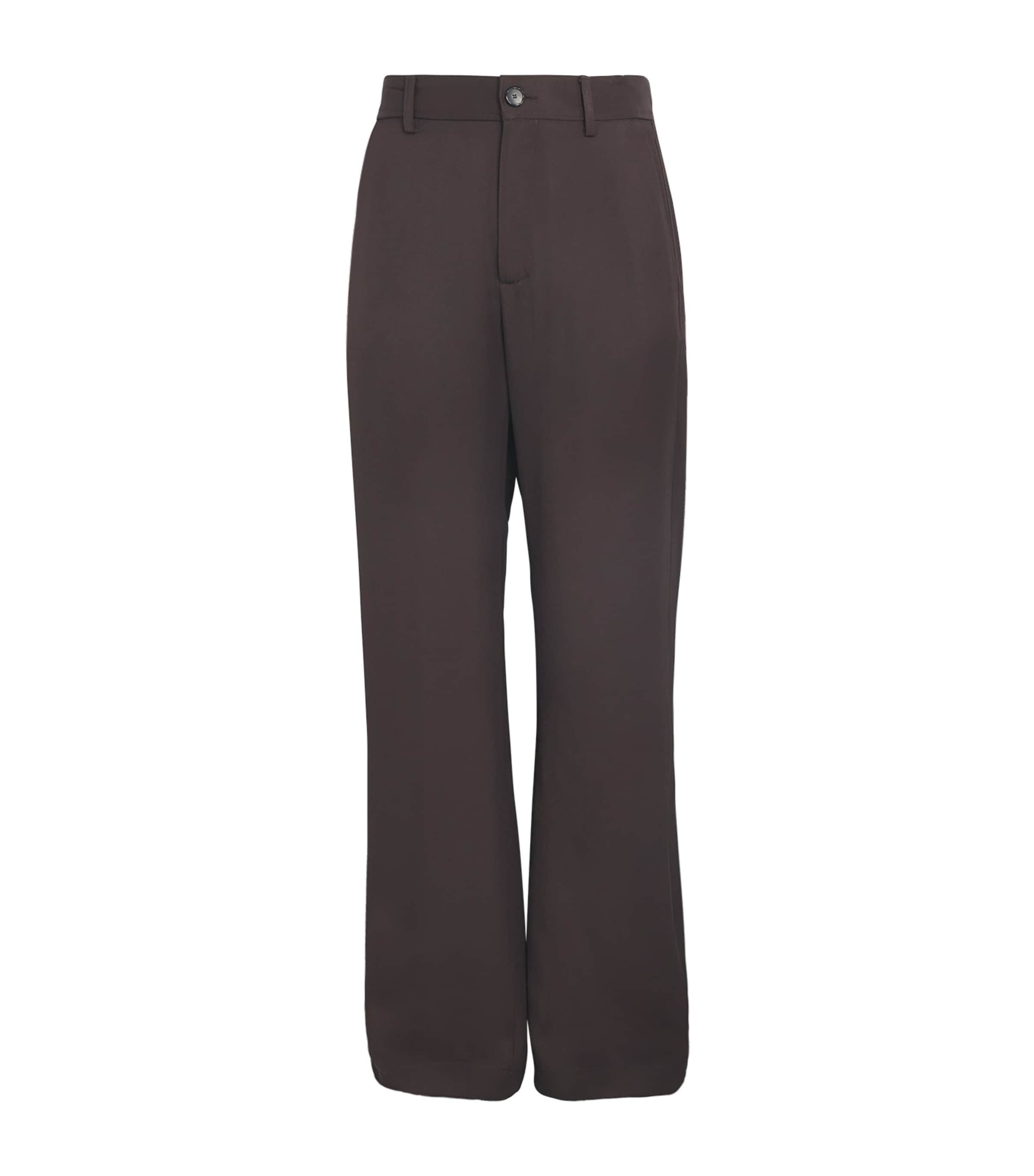 Séfr Mens Twill Richie Tailored Trousers Obsidian Viscose