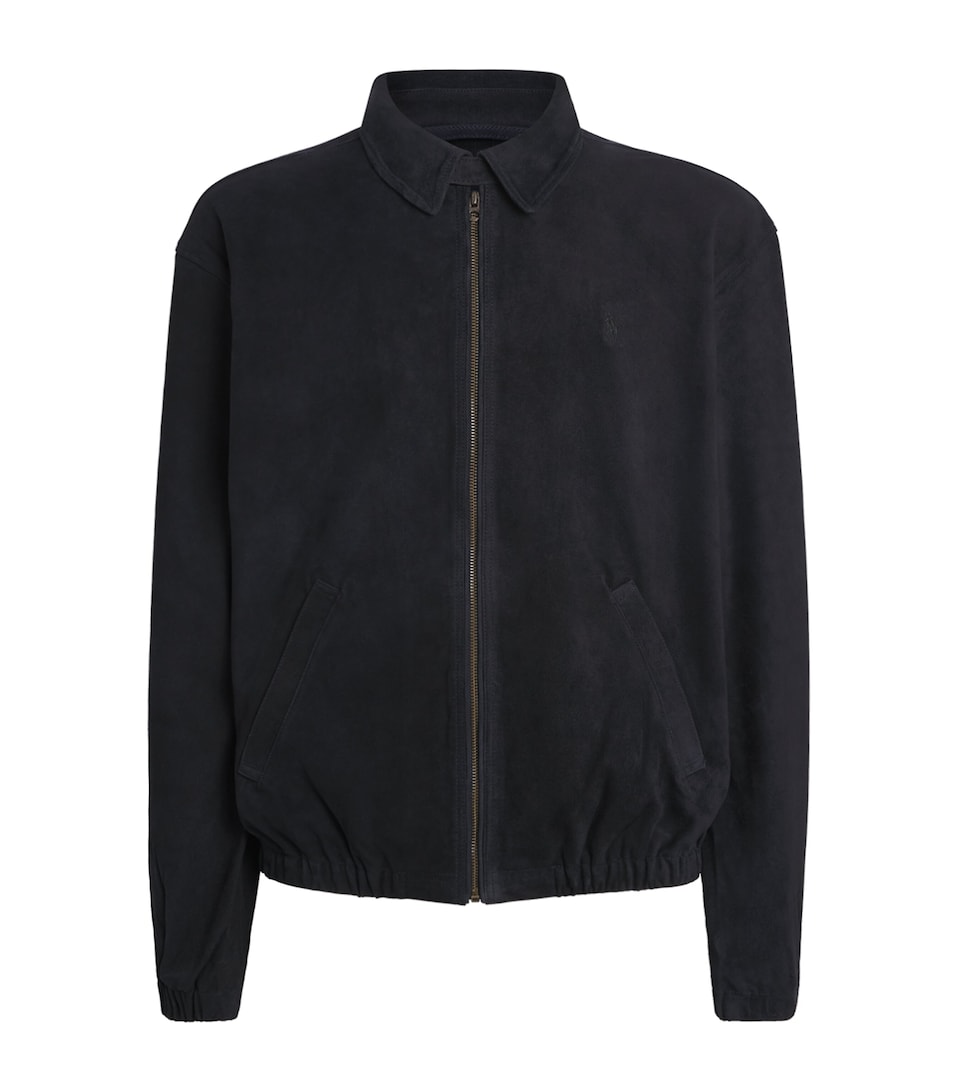 Polo Ralph Lauren Mens Bayport Suede Jacket Collection Navy