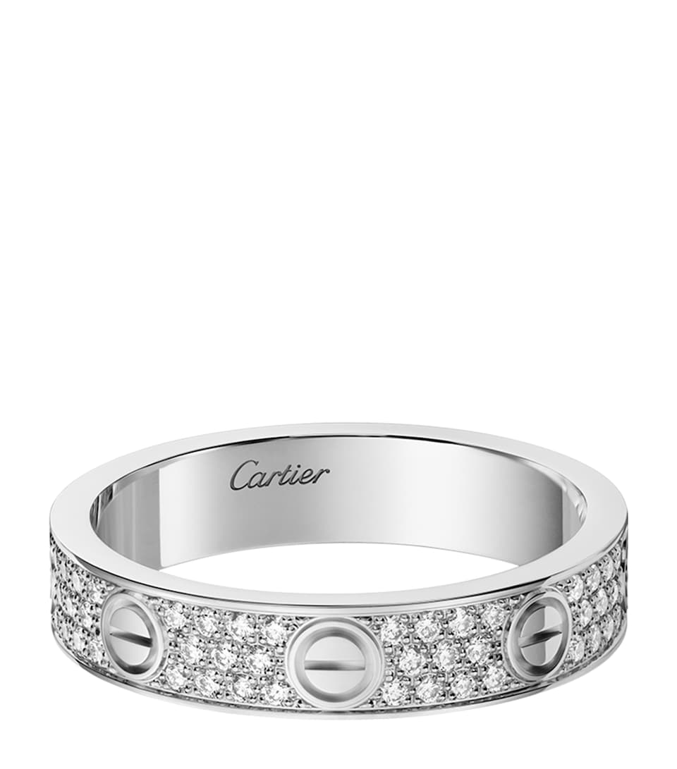 Cartier White Gold and Diamond Pavé LOVE Ring White Gold