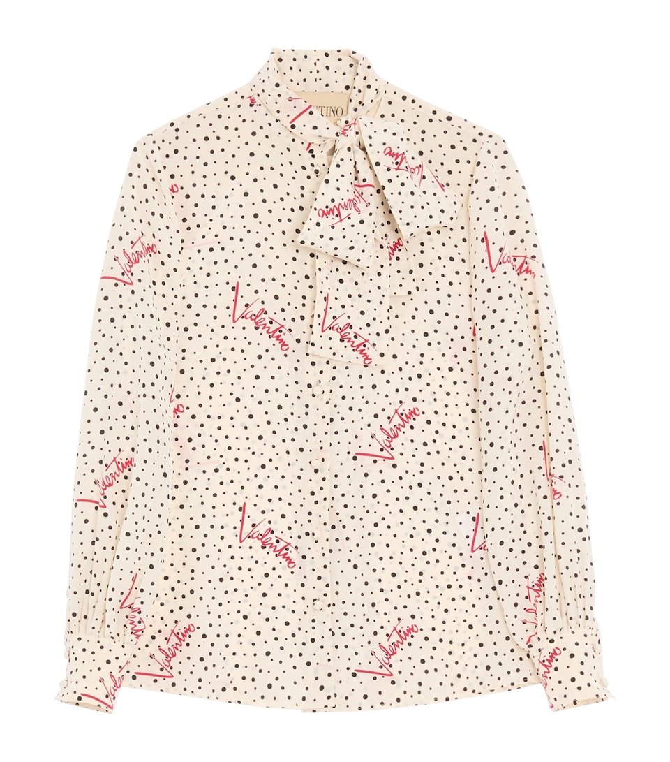 Valentino Womens Silk Plus De Pois Blouse