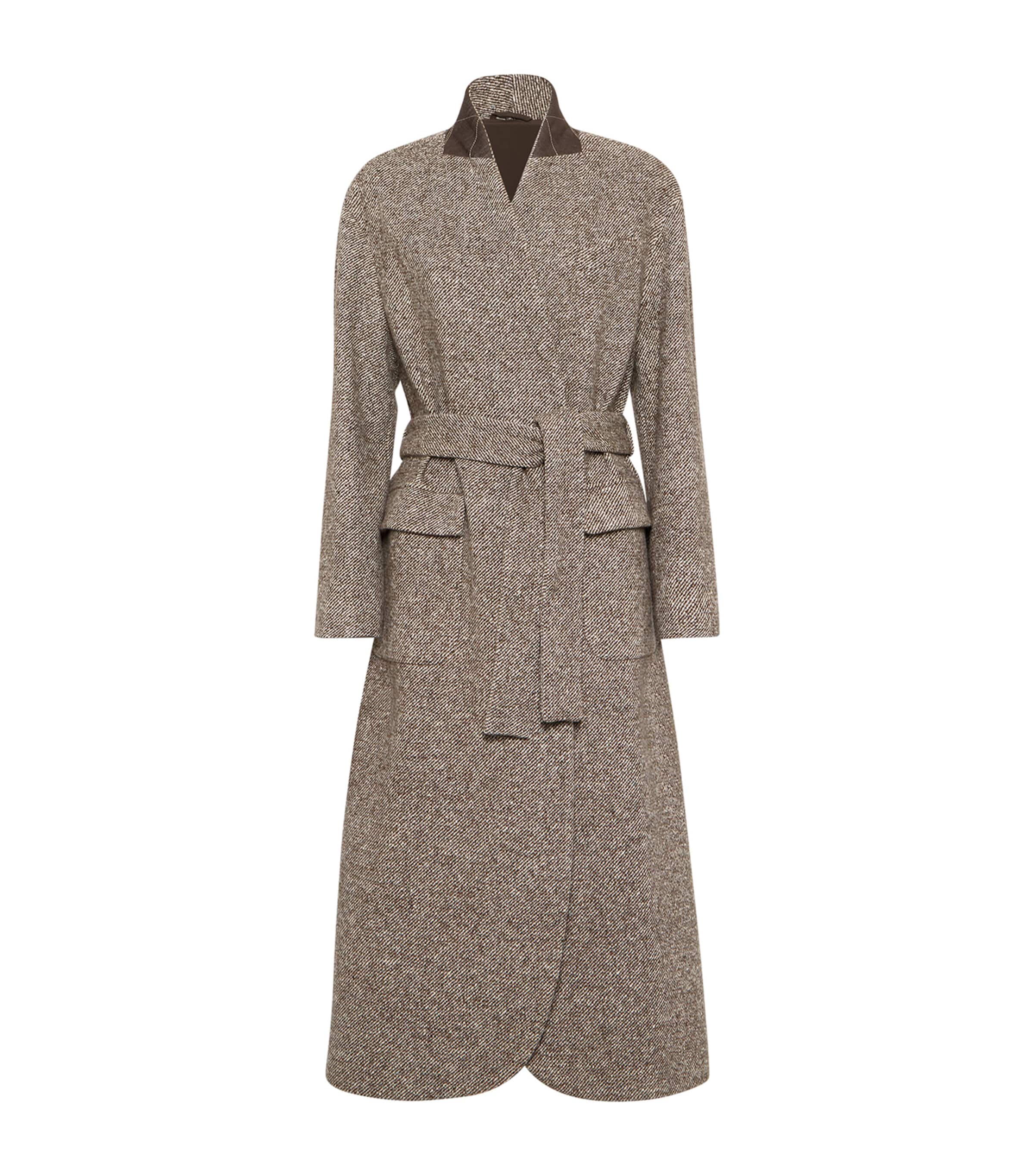 Virgin Wool-Blend Mélange Coat
