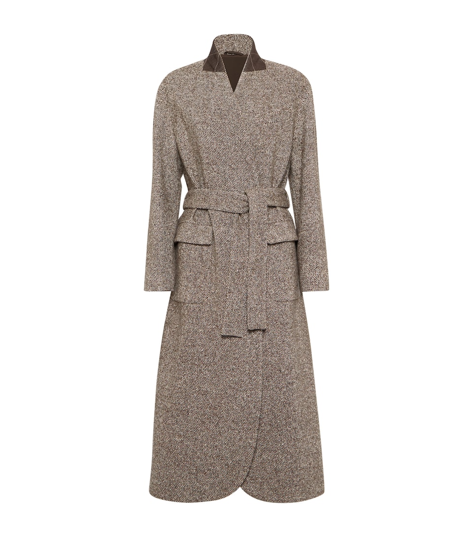 Virgin Wool-Blend Mélange Coat