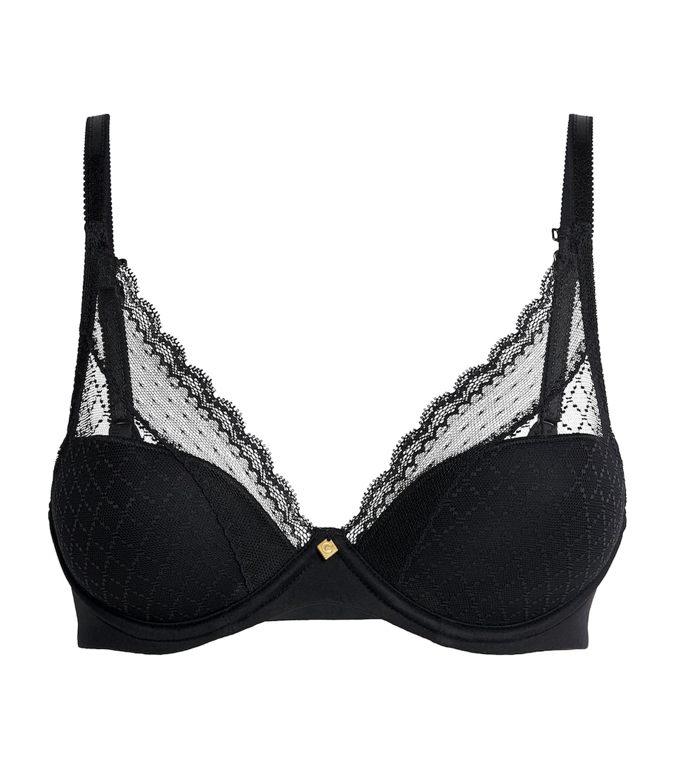 Chantelle Womens Norah Chic Underwired T-Shirt Bra Black