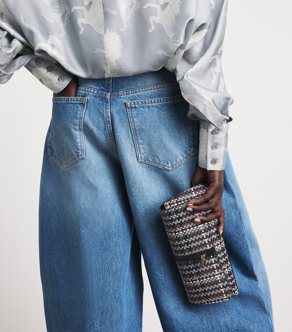 Stella McCartney Prince of Wales Ryder Pochette Bag Multicolor Grey