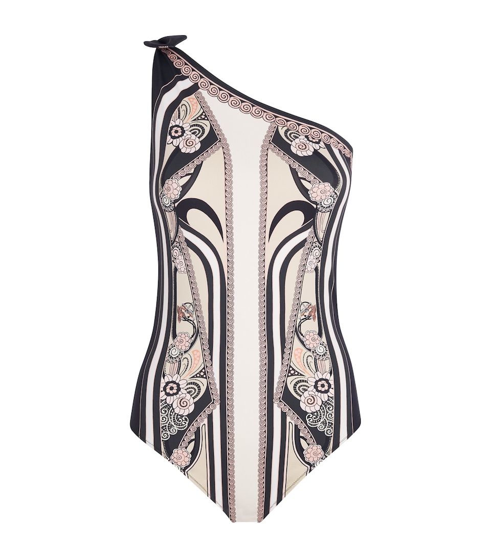 La Doublej Womens Printed Goddess Asymmetric Swimsuit Placée