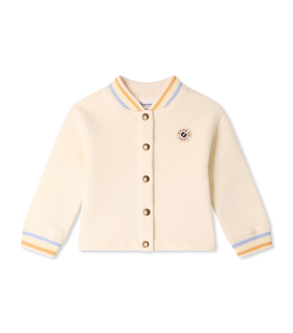 Bonpoint Organic Cotton Milan Cardigan (6-12 Months) Upb Ecru