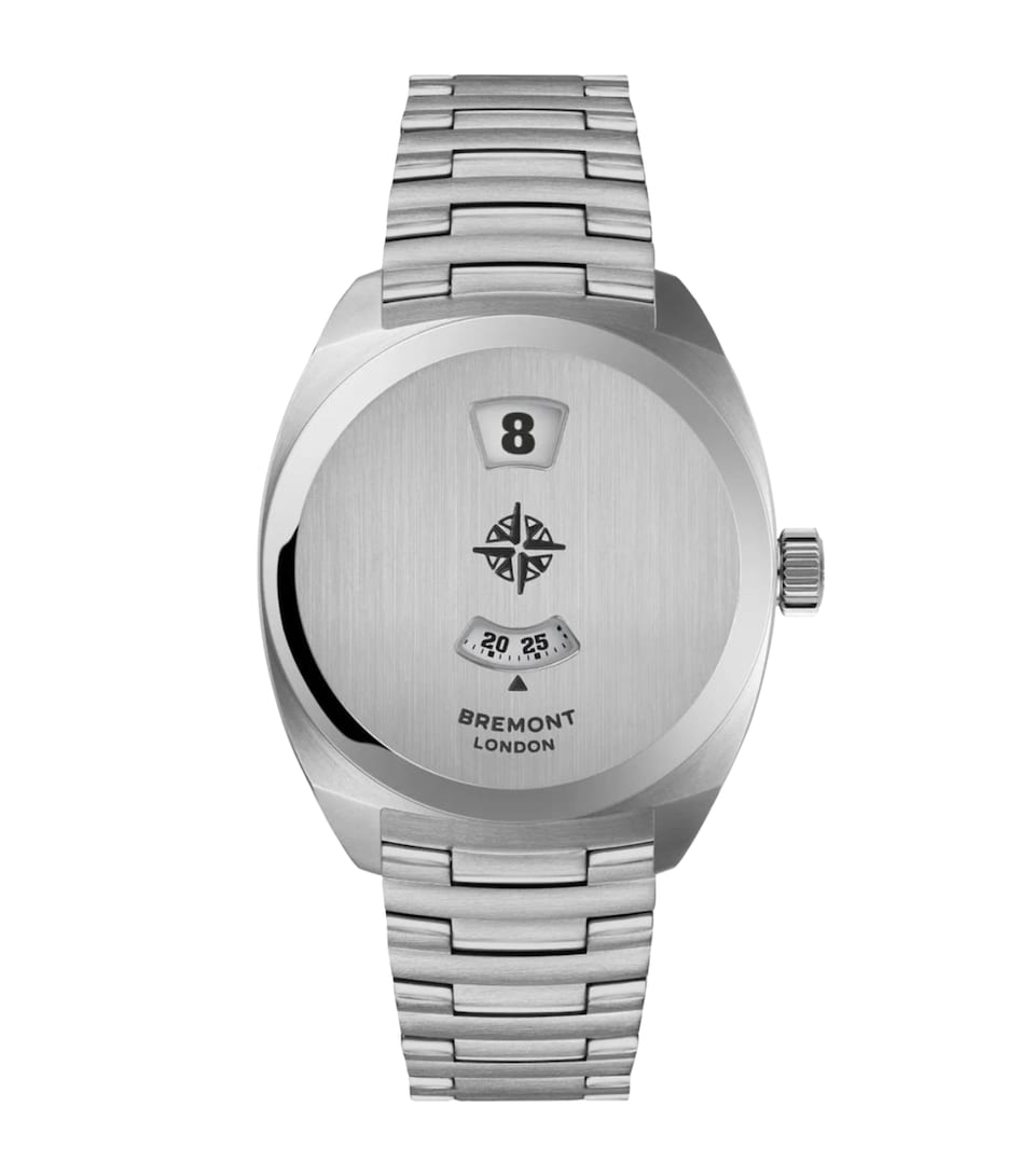 Bremont Stainless Steel Terra Nova Jumping Hour Watch 35mm Silver