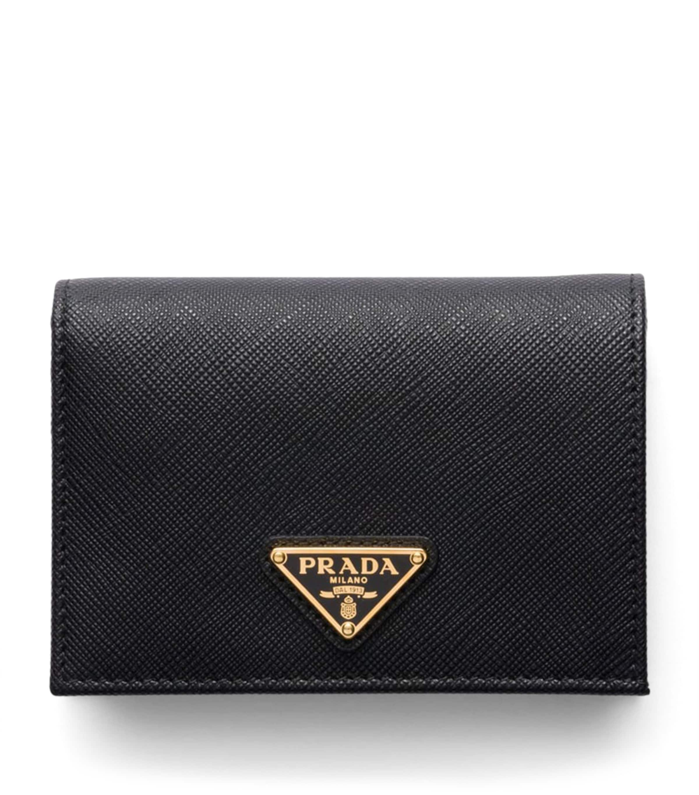 Prada Small Saffiano Leather Wallet Black