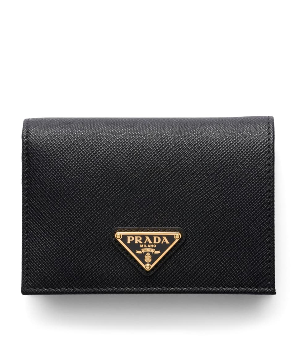 Prada Small Saffiano Leather Wallet Black