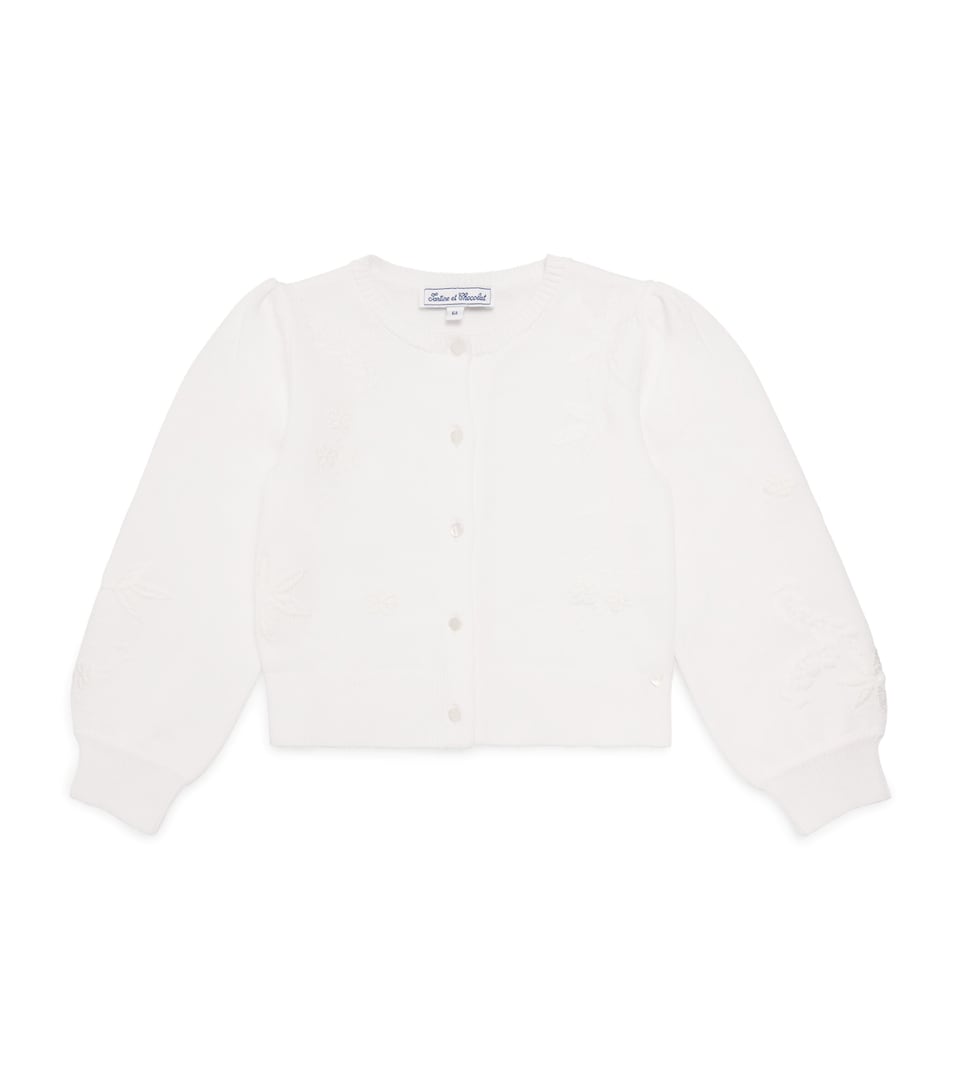 Tartine et Chocolat Cotton Embroidered Cardigan (2-12 Years)