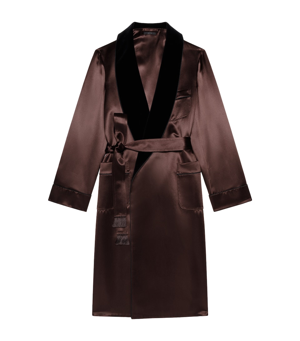 TOM FORD Womens Silk Satin Robe Enb