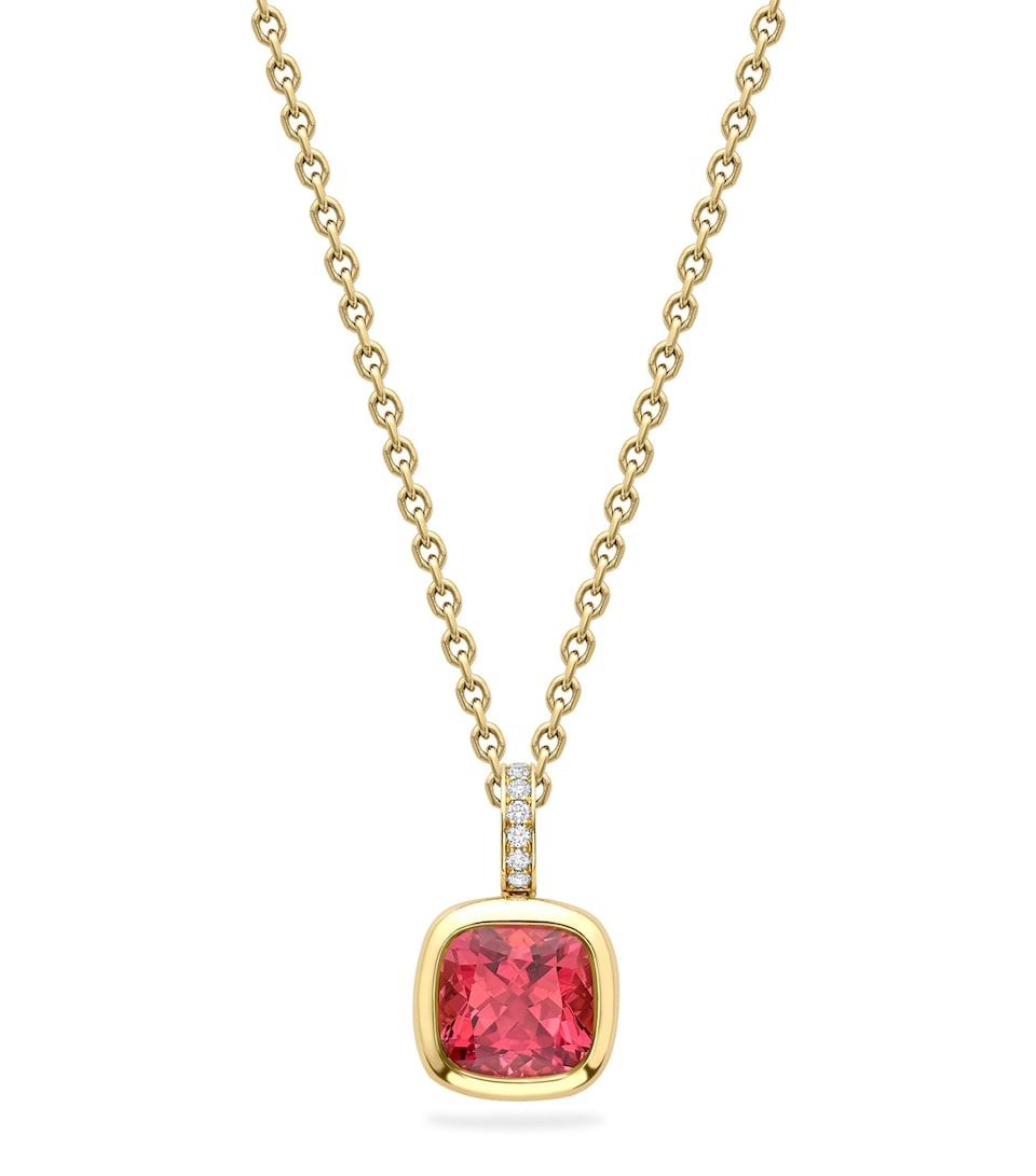 Boodles Yellow Gold, Diamond and Tourmaline Dolce Vita Pendant Yellow Gold