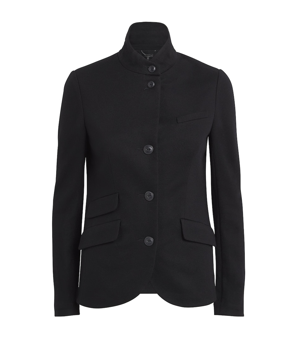 Wool Stand-Collar Slade Blazer