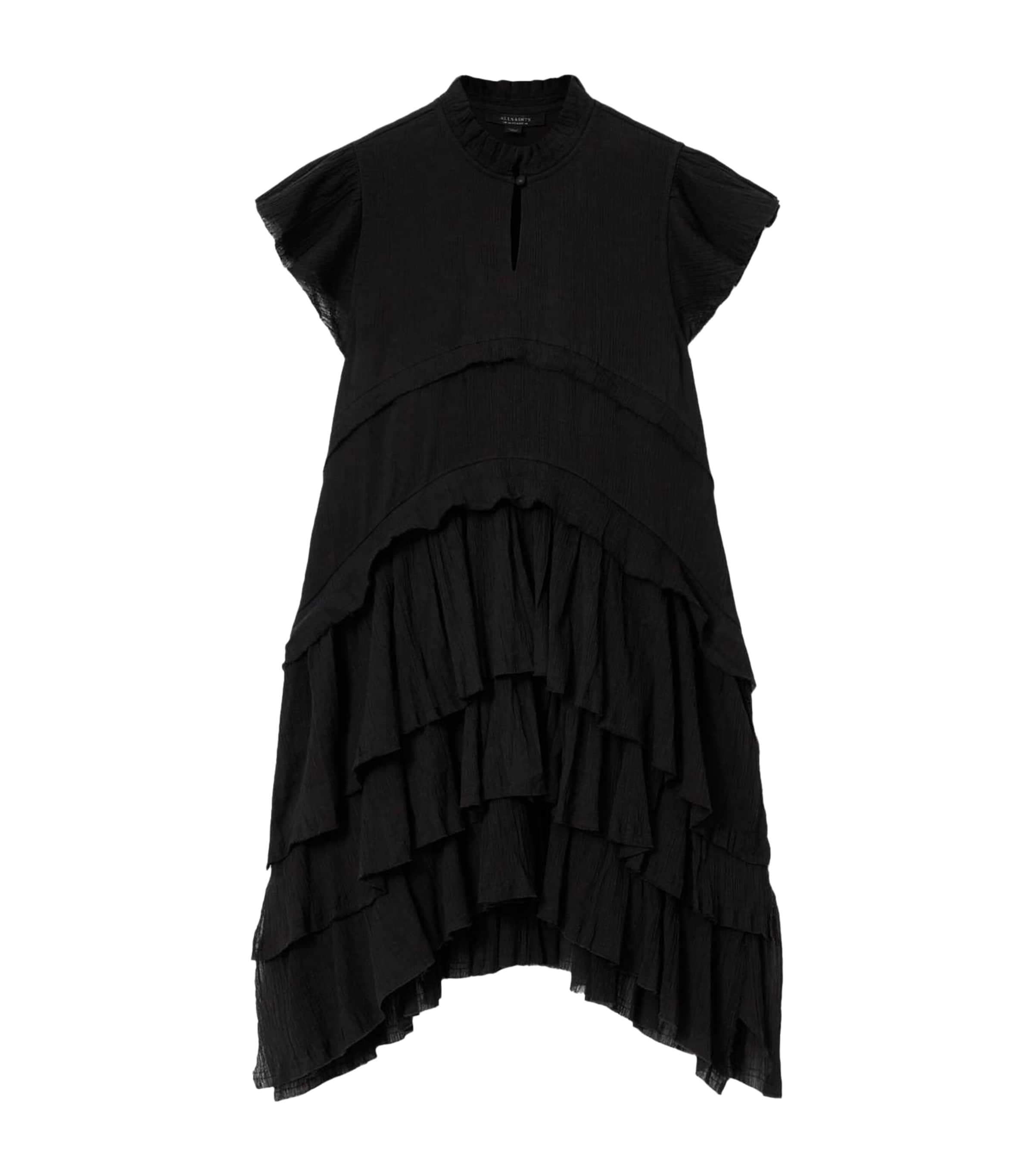 AllSaints Womens Organic Cotton Cavalry Mini Dress Black