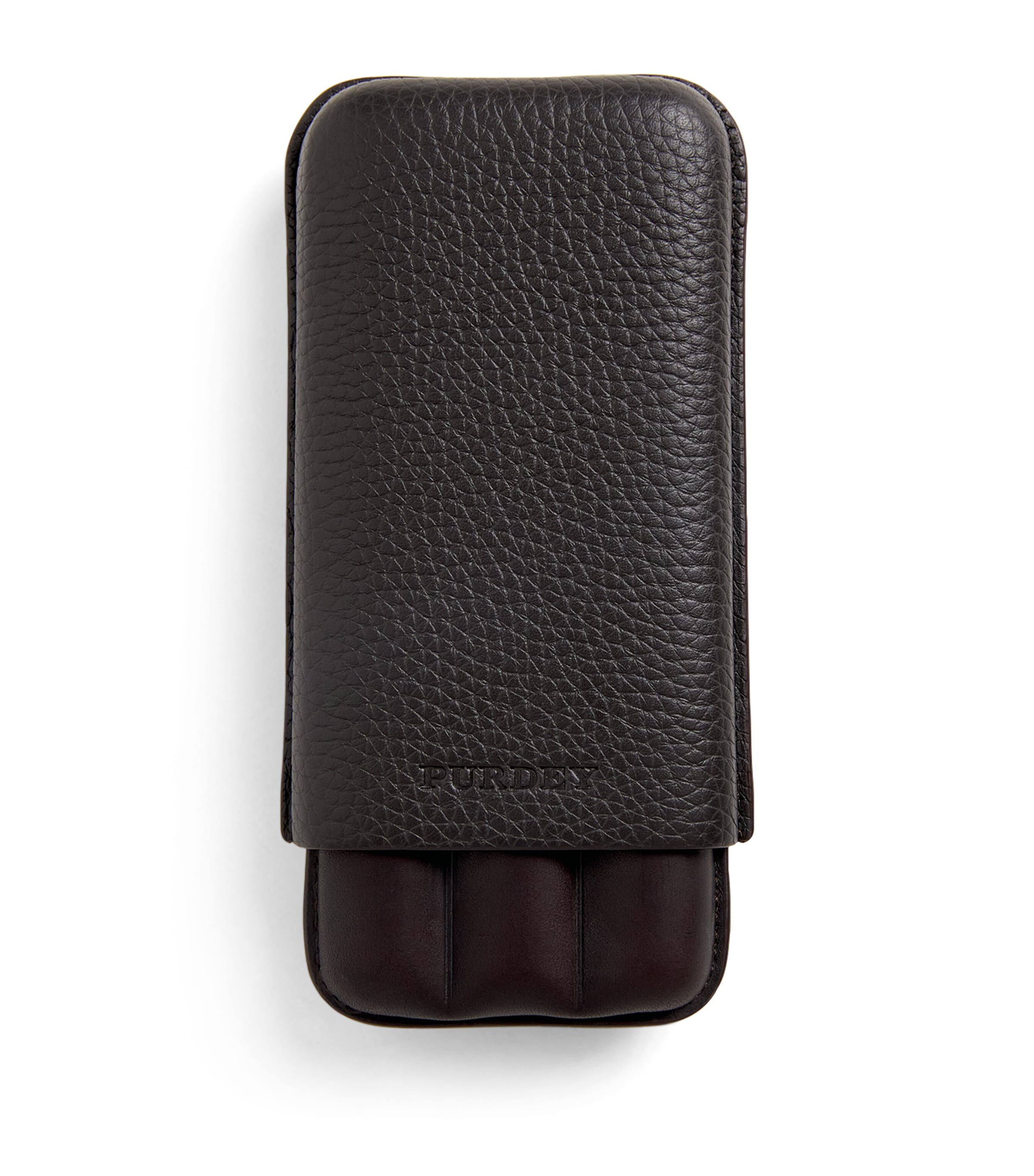Purdey Leather Three Cigar Holder Dbr
