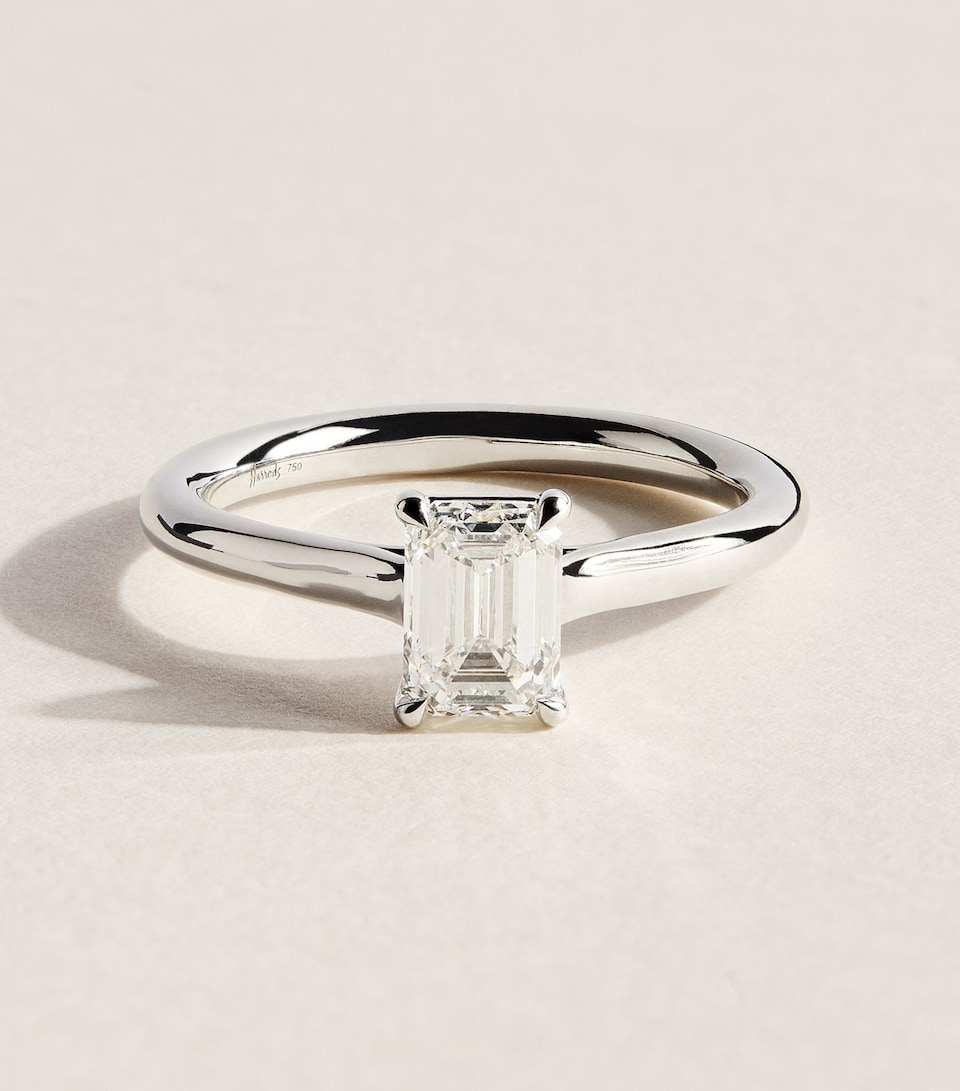 Harrods White Gold and White Diamond Solitaire Engagement Ring (1.00ct) White Gold