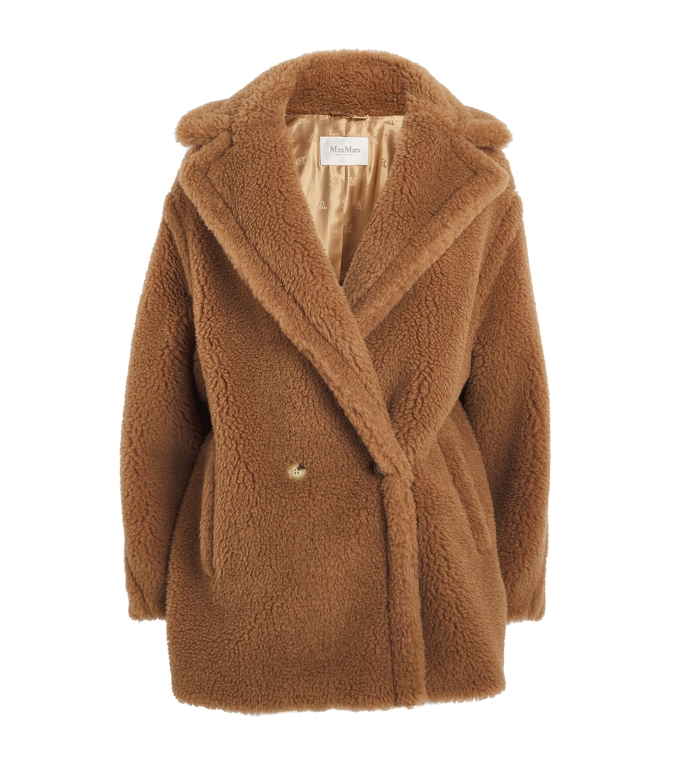 Alpaca-Blend Short Teddy Coat