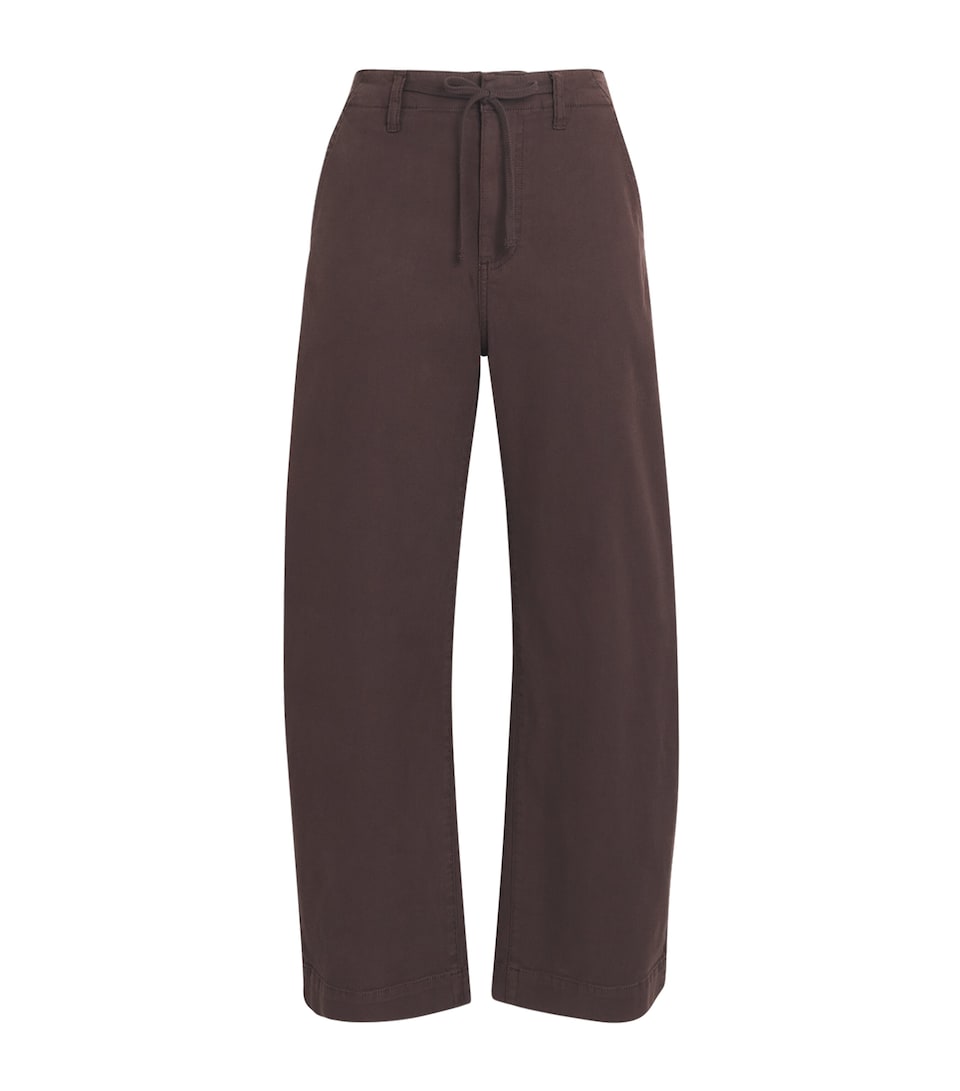 PAIGE Womens Arellia High-Rise Barrel Jeans Rich Chocolate