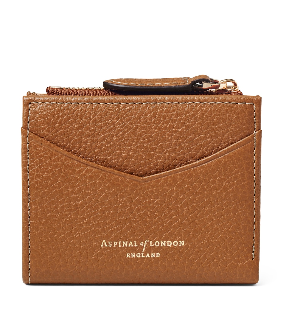 Aspinal Of London Leather Hudson Coin and Card Holder Tan