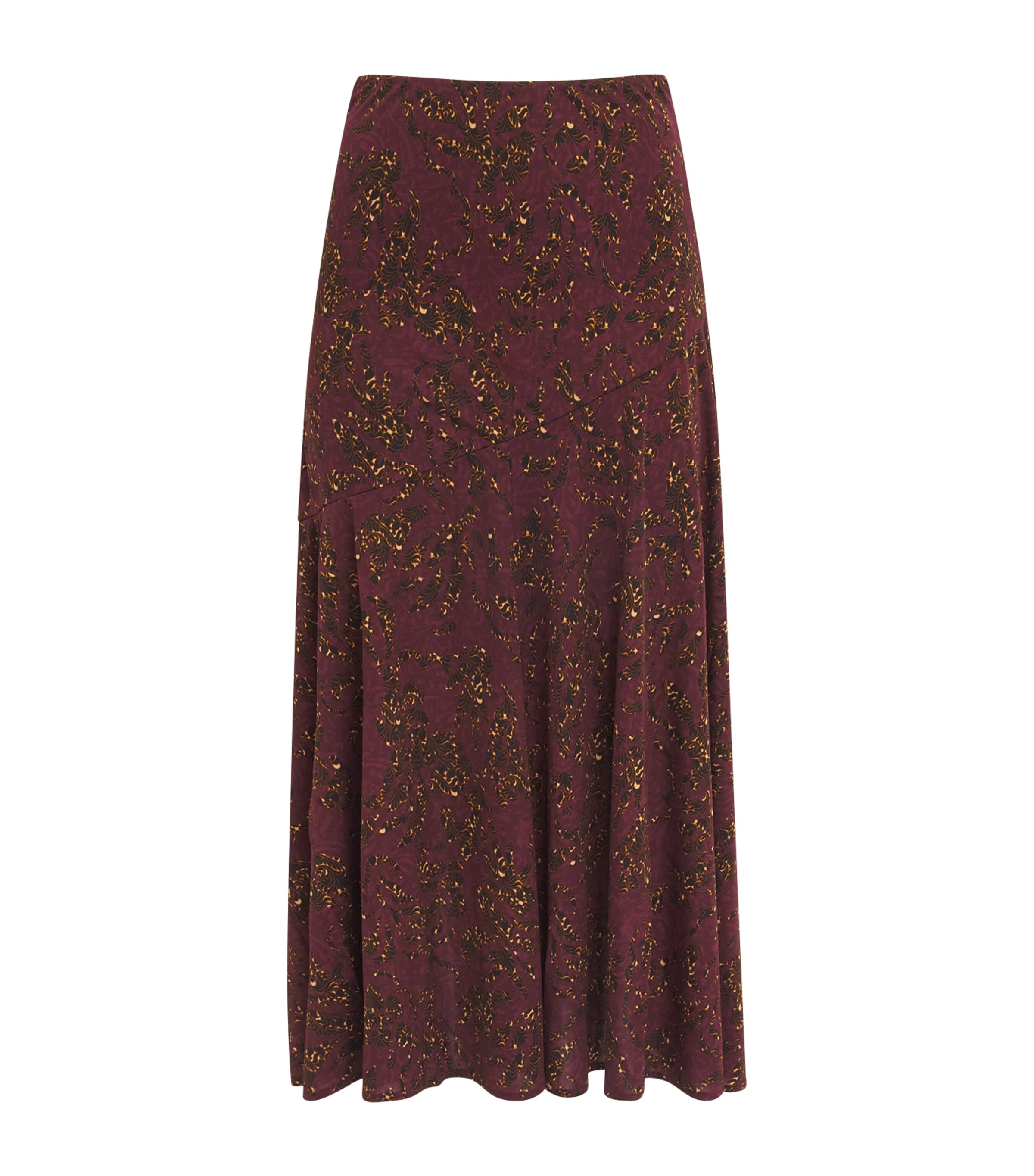 Ulla Johnson Womens Printed Fiona Midi Skirt Claret Floral