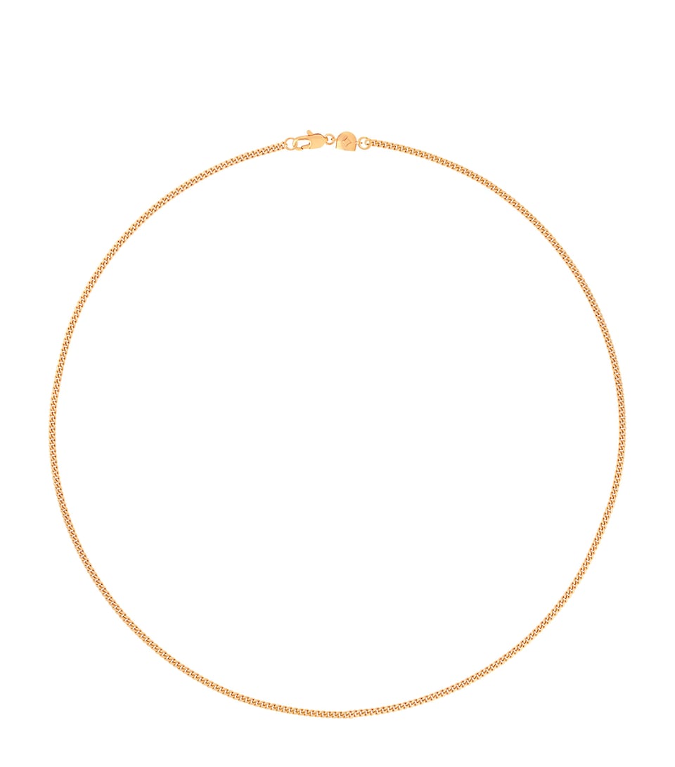 Gold-Plated Curb Chain Necklace