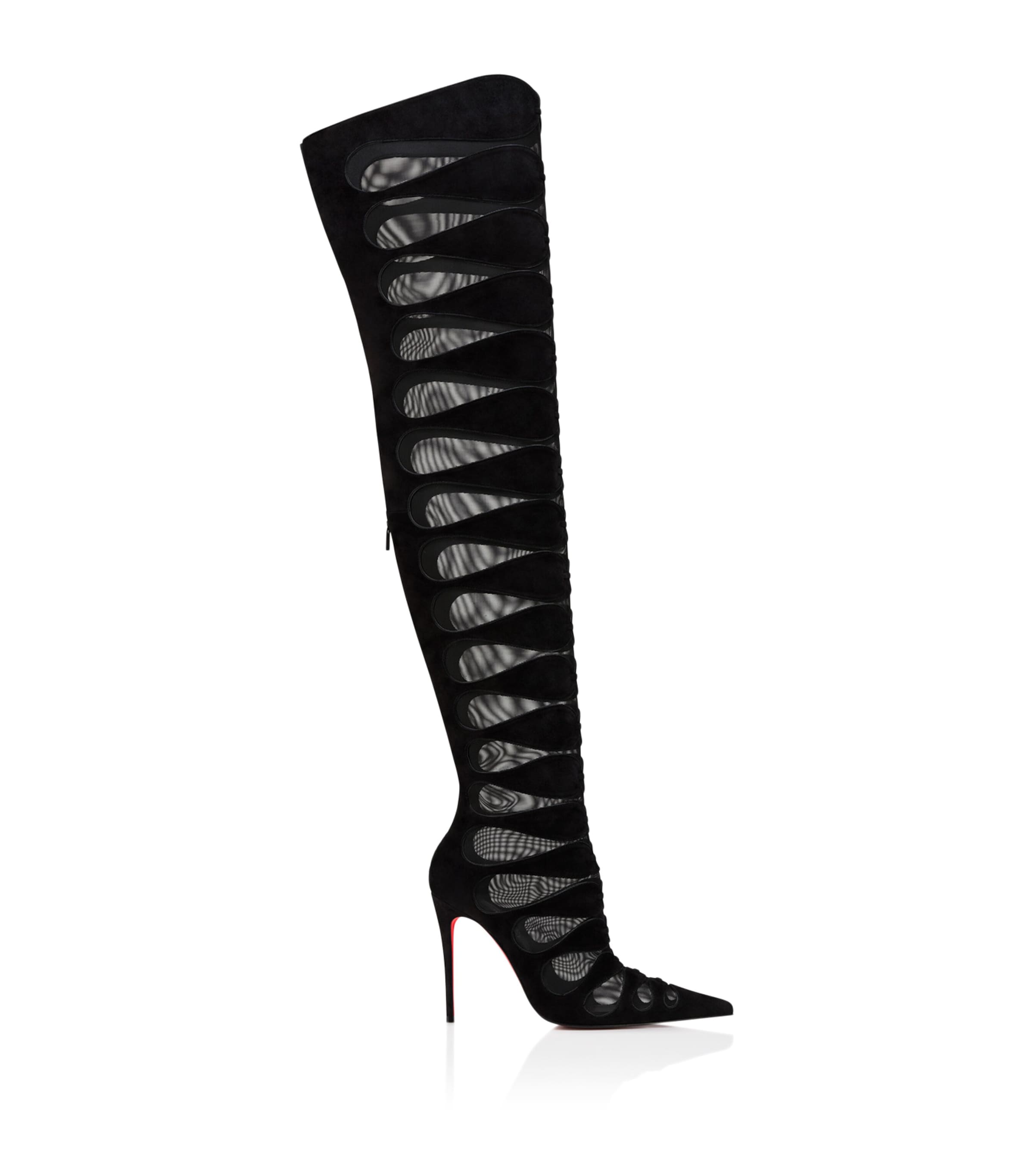 Circus Max Suede-Mesh Over-The-Knee Boots 100