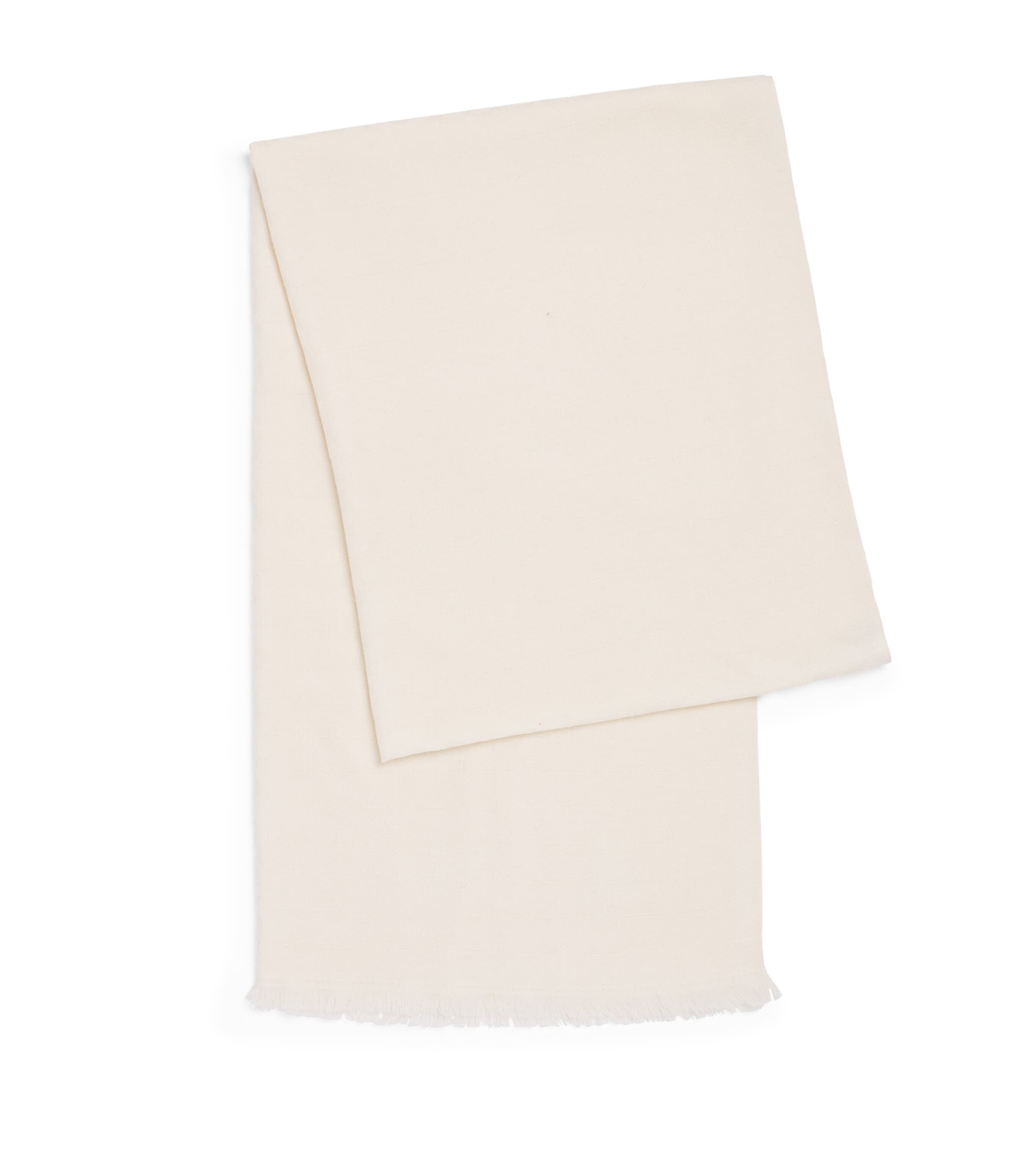 Harrods Wool Jacquard Scarf Ivory