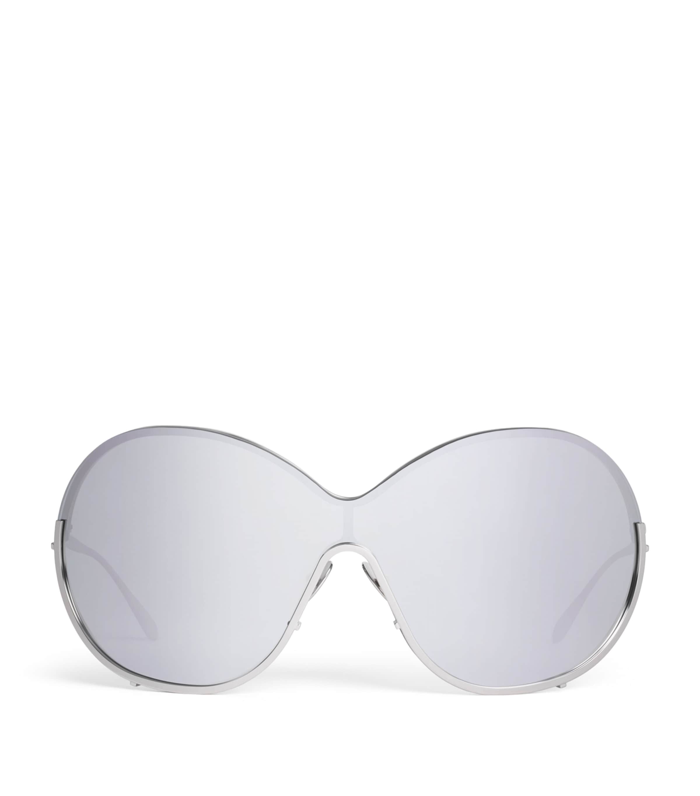 Alaïa Metal Butterfly Sunglasses Argent