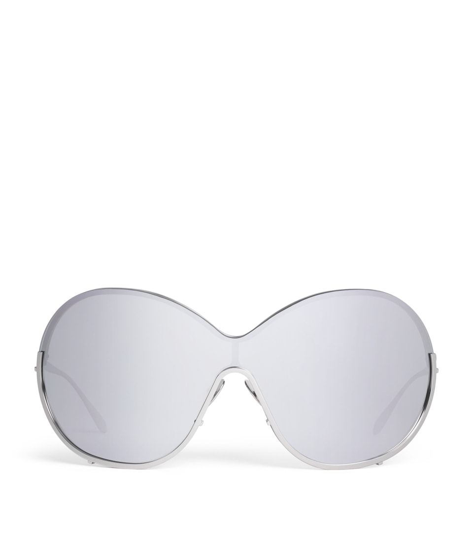 Alaïa Metal Butterfly Sunglasses Argent
