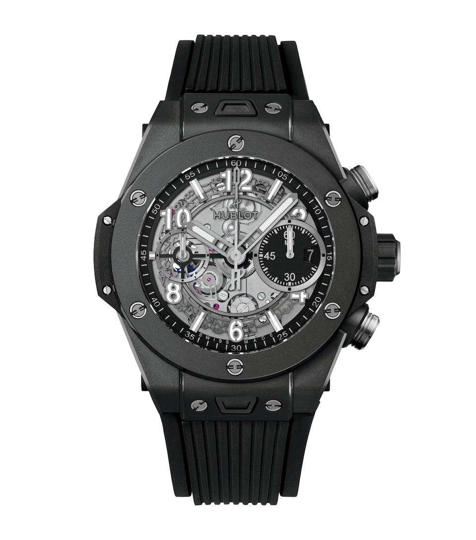 Hublot Ceramic Big Bang Unico Black Magic Chronograph Watch 42mm Black