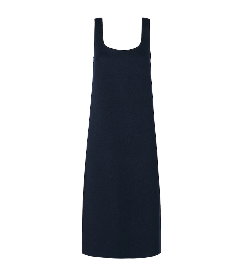 Weekend Max Mara Womens Wool-Blend Shift Midi Dress Midnightblue