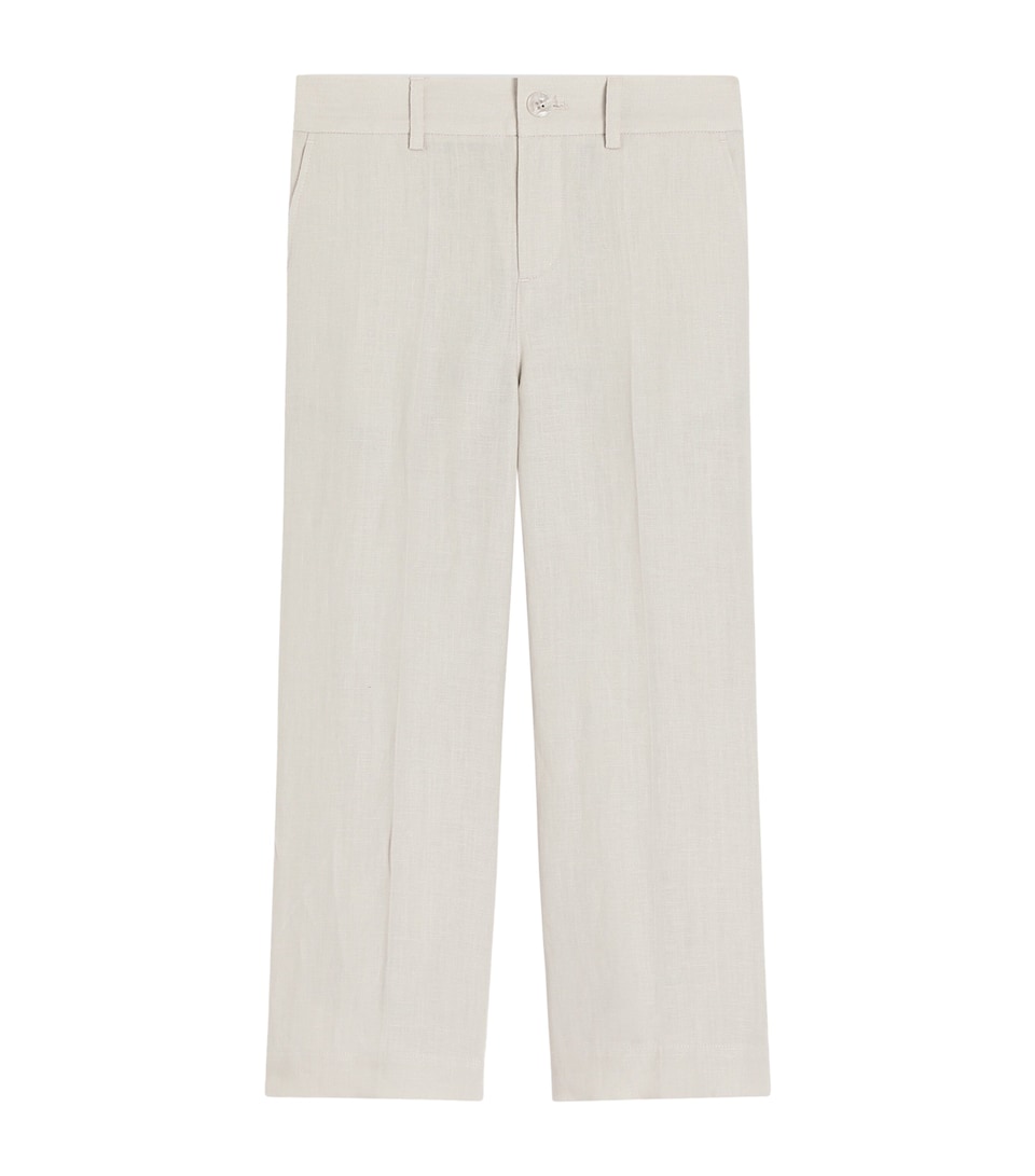 Dolce&Gabbana Kids Linen Trousers (8-14 Years) Beige