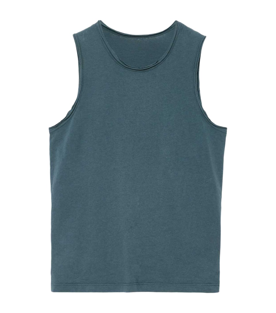 AllSaints Womens Organic Cotton Jenny Tank Top Teal Blue