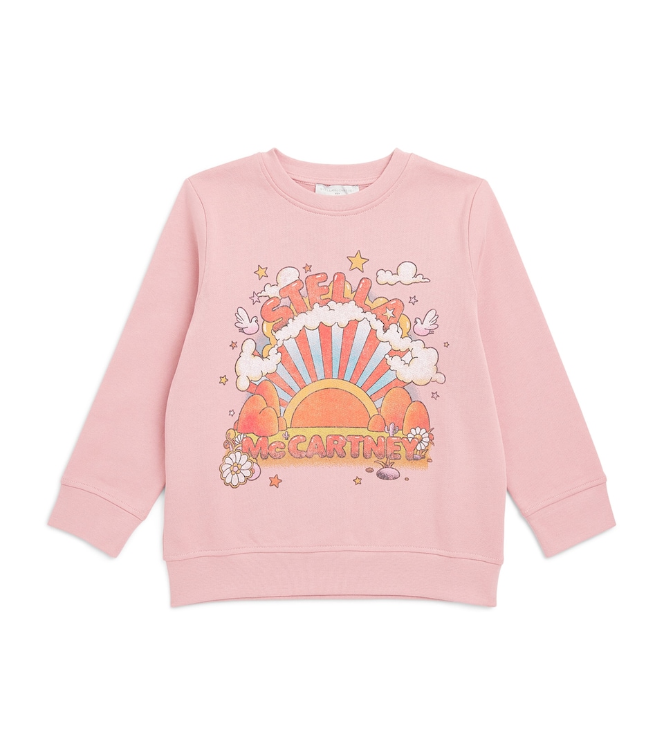 Stella McCartney Kids Cotton Logo Sweatshirt (2-14 Years) Pink