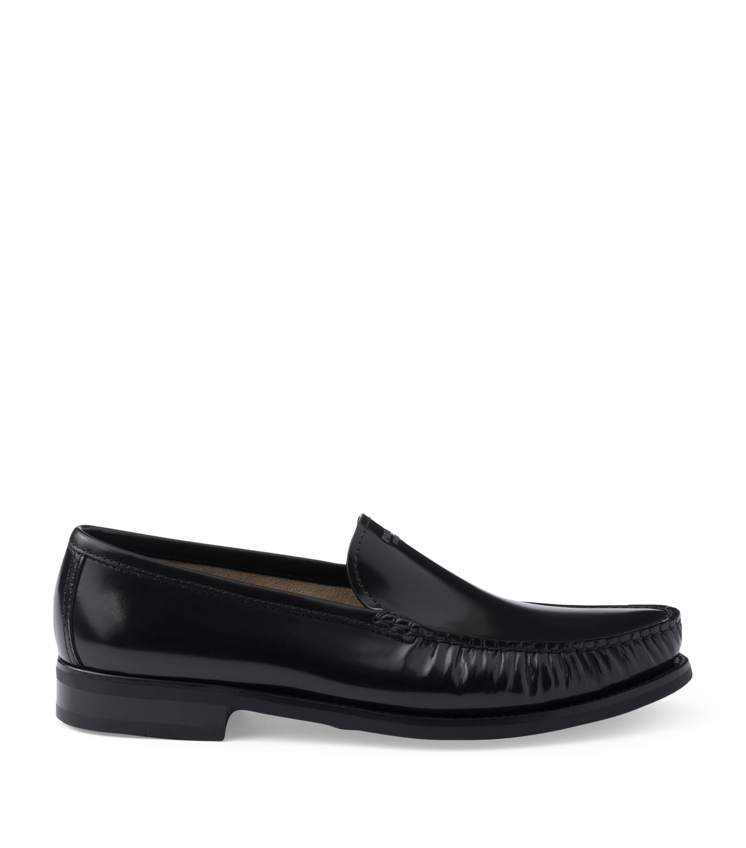 Prada Patent Leather Logo Loafers