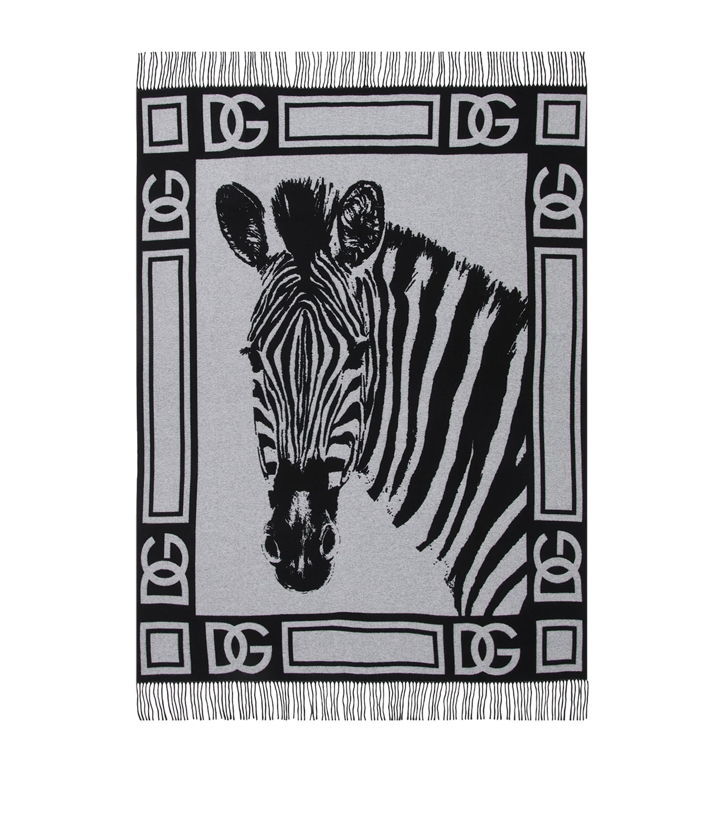 Dolce&Gabbana Casa Cashmere Zebra DG Throw (140cm x 180cm) Zebra