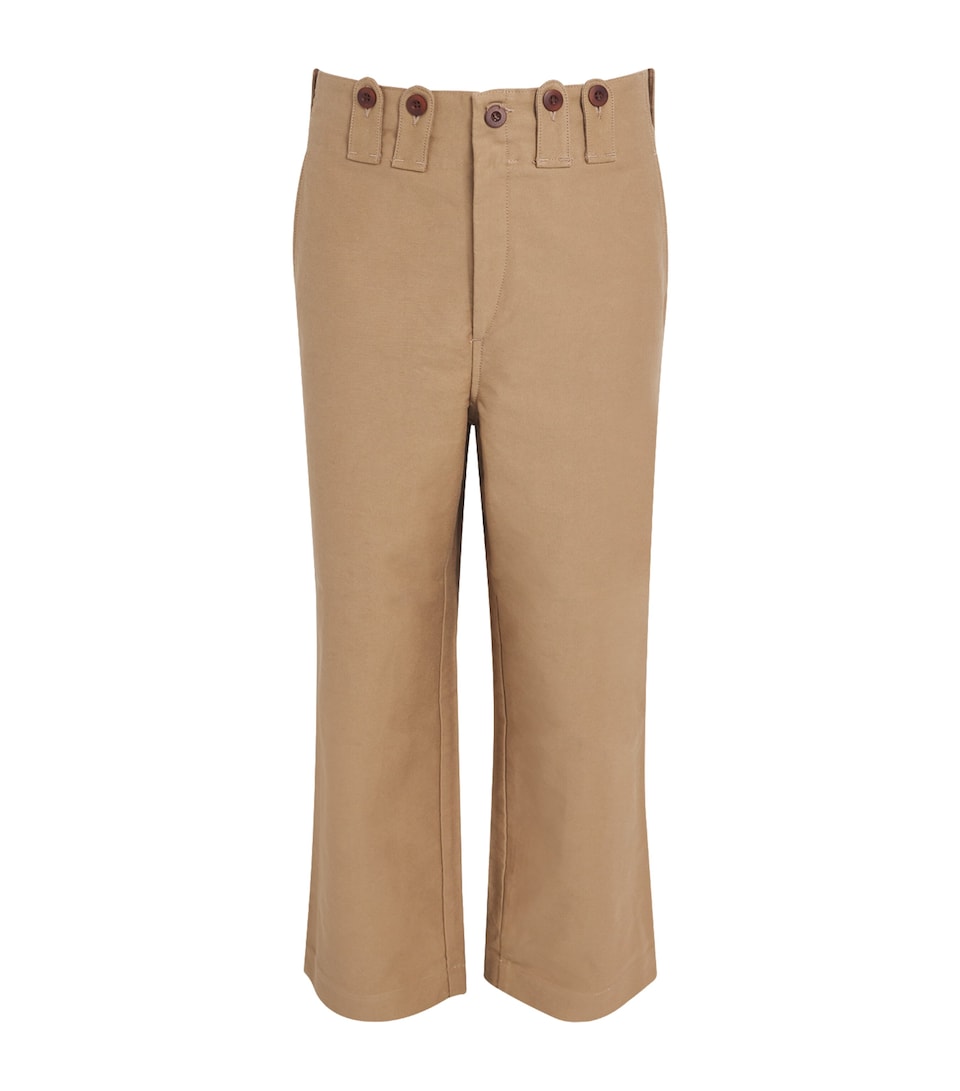 Cotton Wide-Leg Trousers