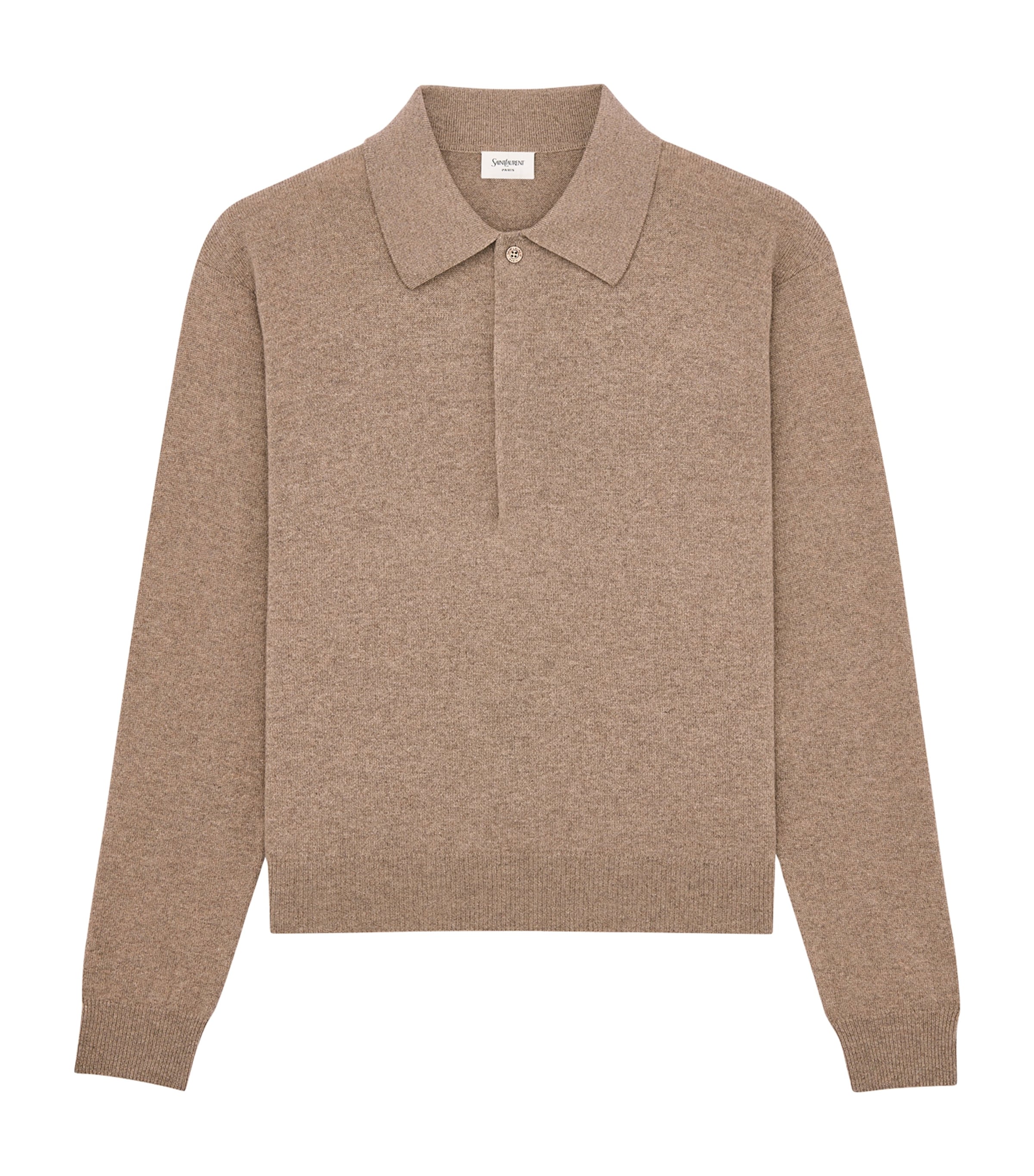 Saint Laurent Mens Virgin Wool Polo Sweater