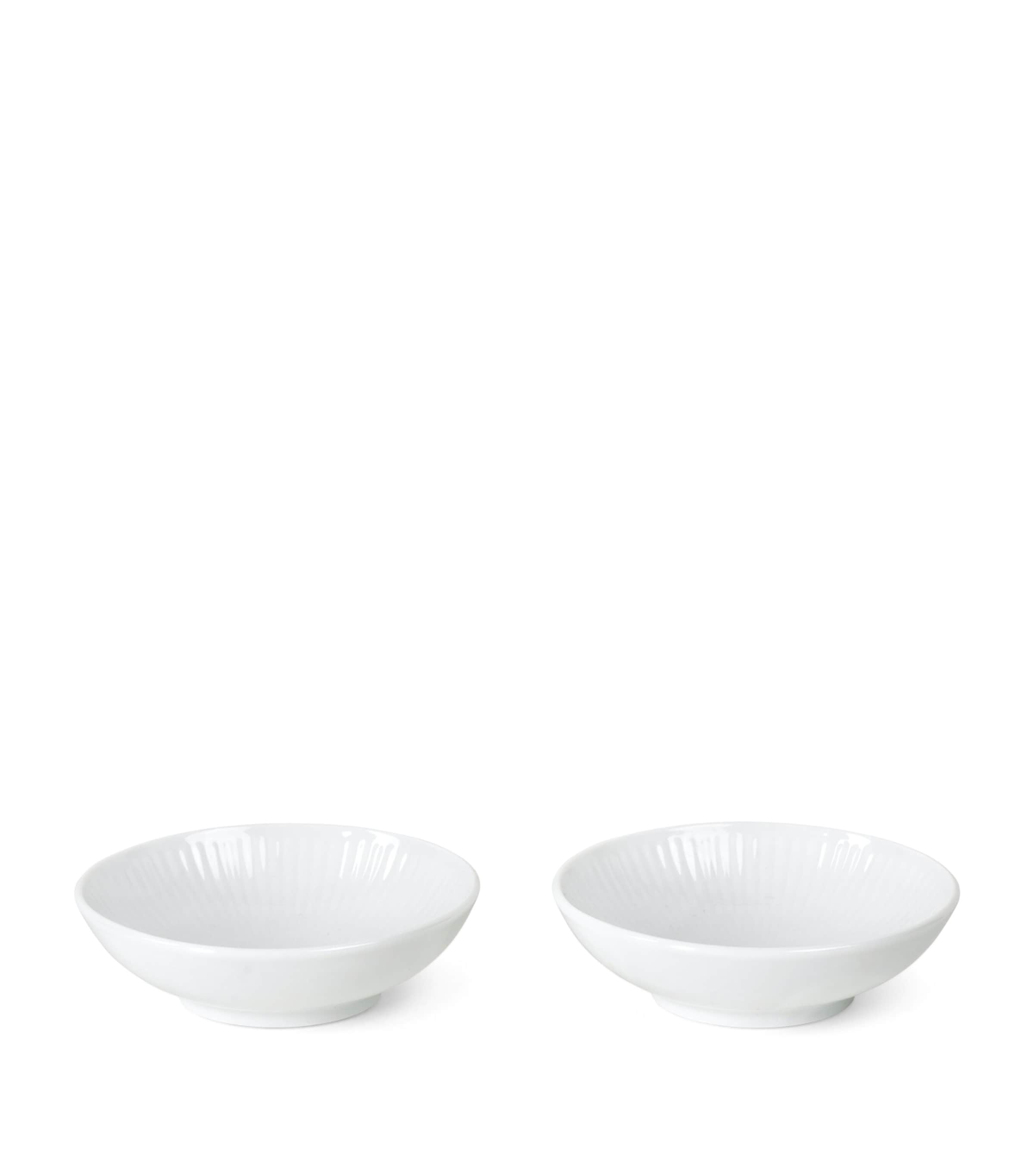 Royal Copenhagen Set of 2 Fluted Bowls (9cm) White