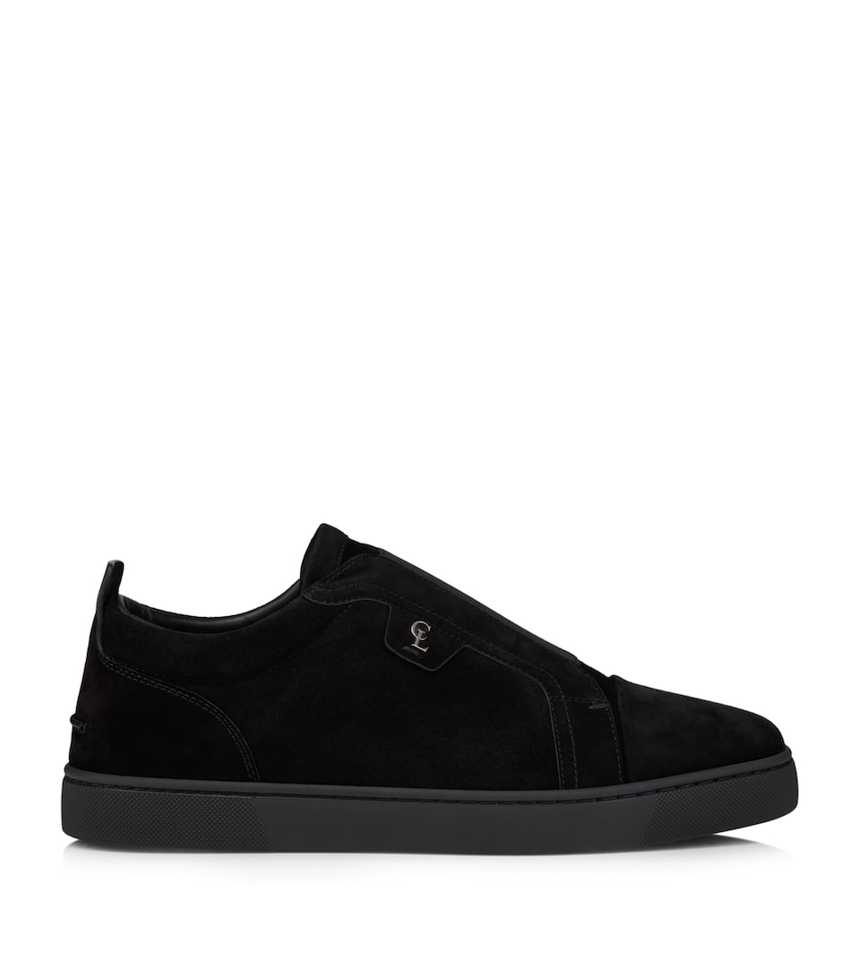 Christian Louboutin St. Louis Suede Slip-On Sneakers