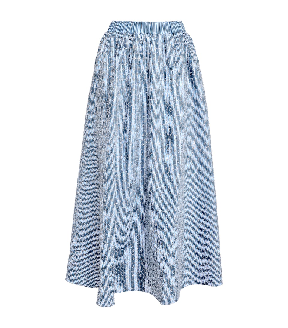 Sequin Stripe Maxi Skirt