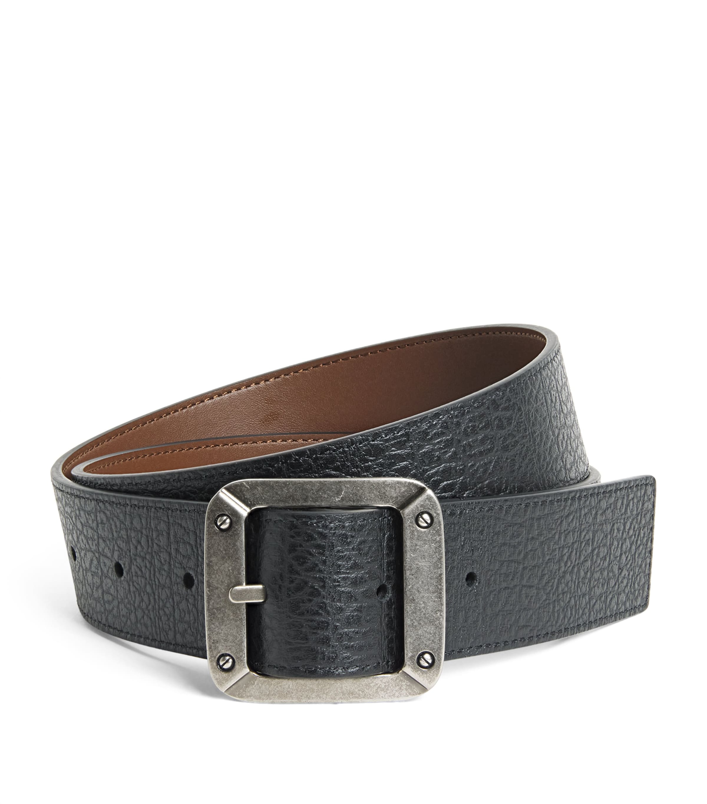 Acne Studios Leather Reversible Belt Black