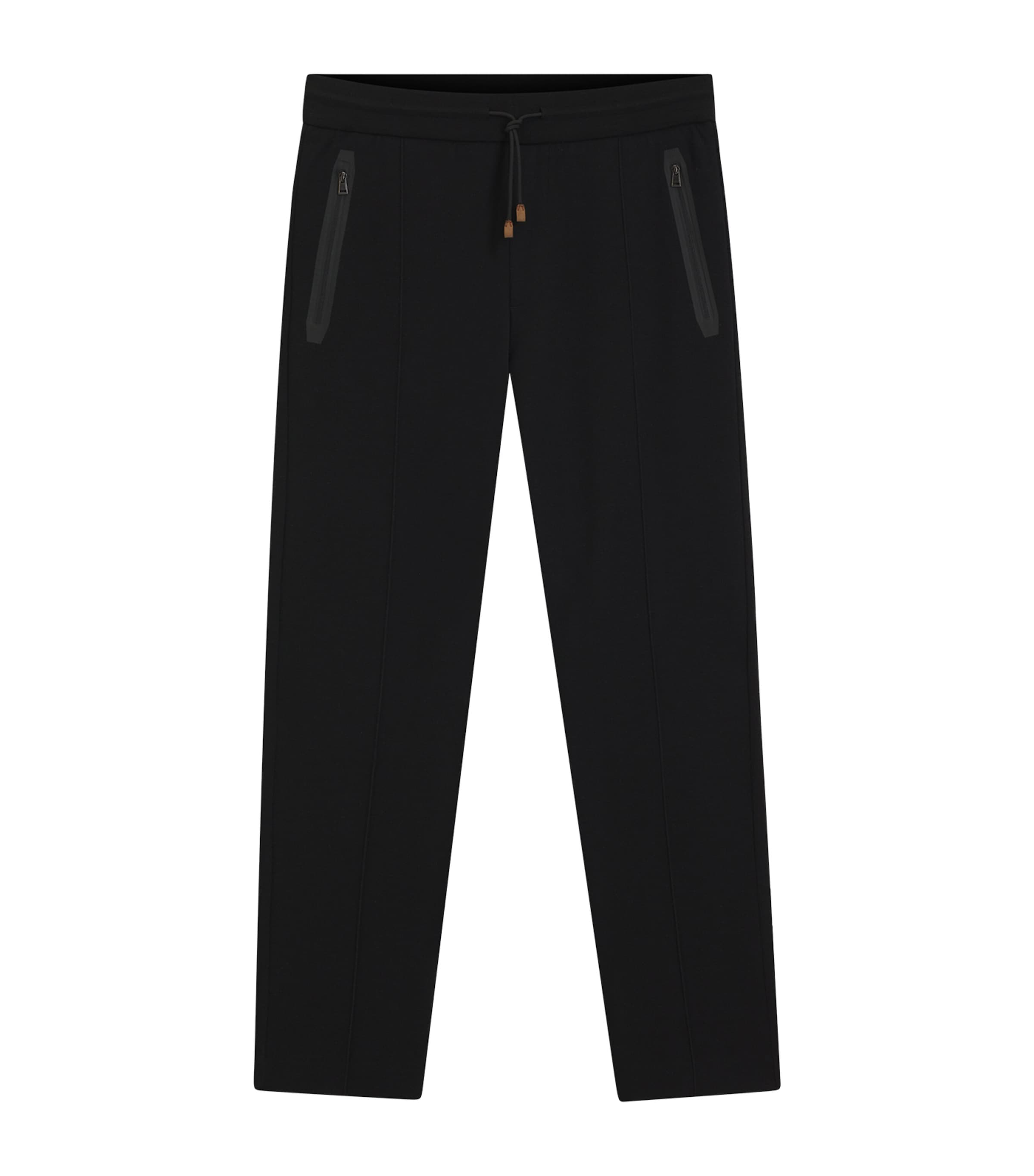 Cotton-Wool-Blend Straight Sweatpants