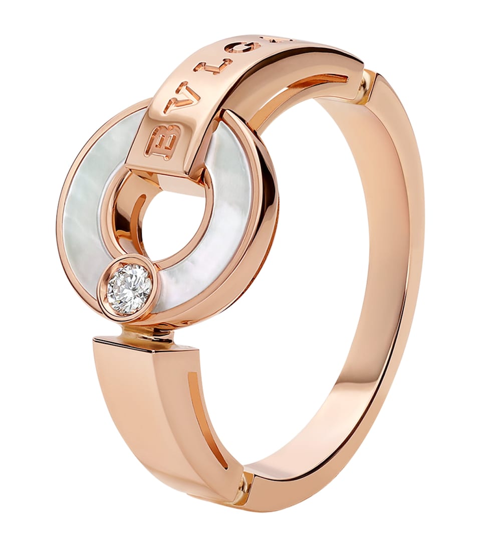 Bvlgari Rose Gold, Diamond and Mother-of-Pearl BVLGARI BVLGARI Ring Pink Gold