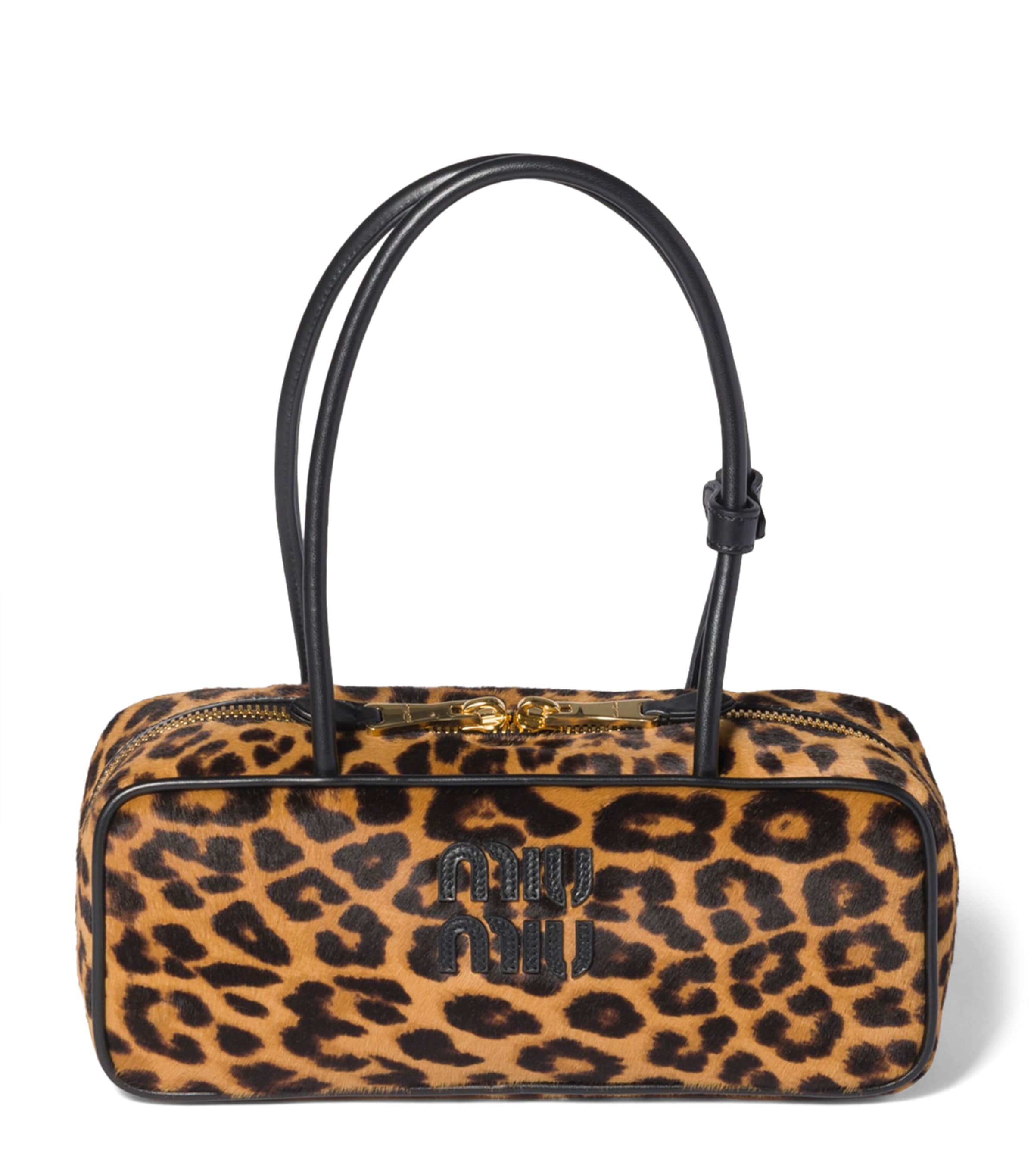 Calf Hair Leopard Beau Top-Handle Bag
