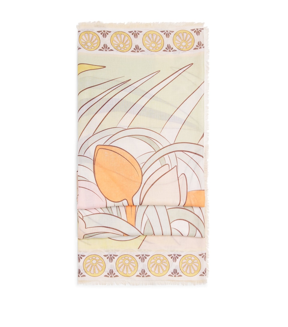 Twill Tulip Print Scarf