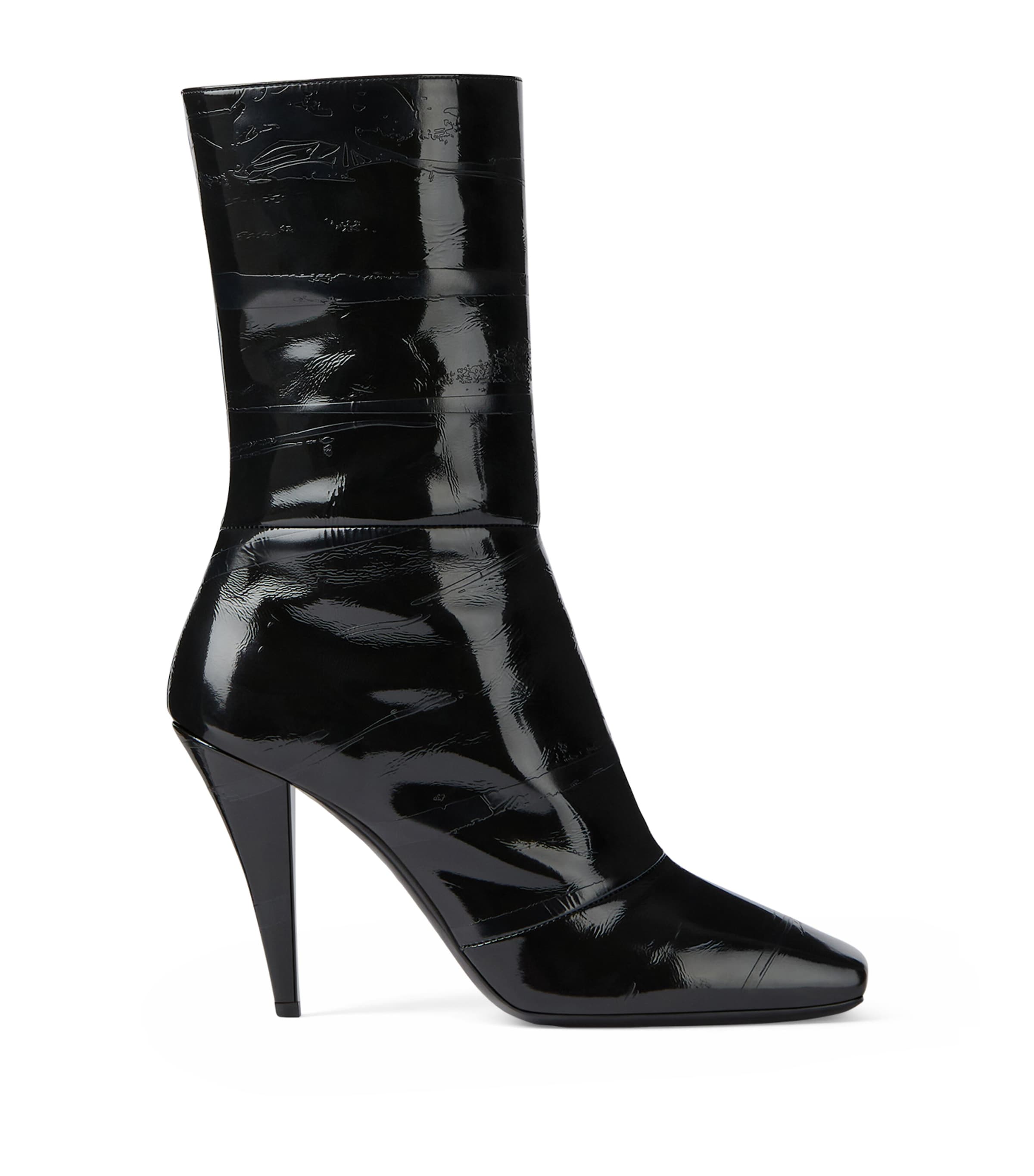 Givenchy PatentLeather Ankle Boots 95 Black