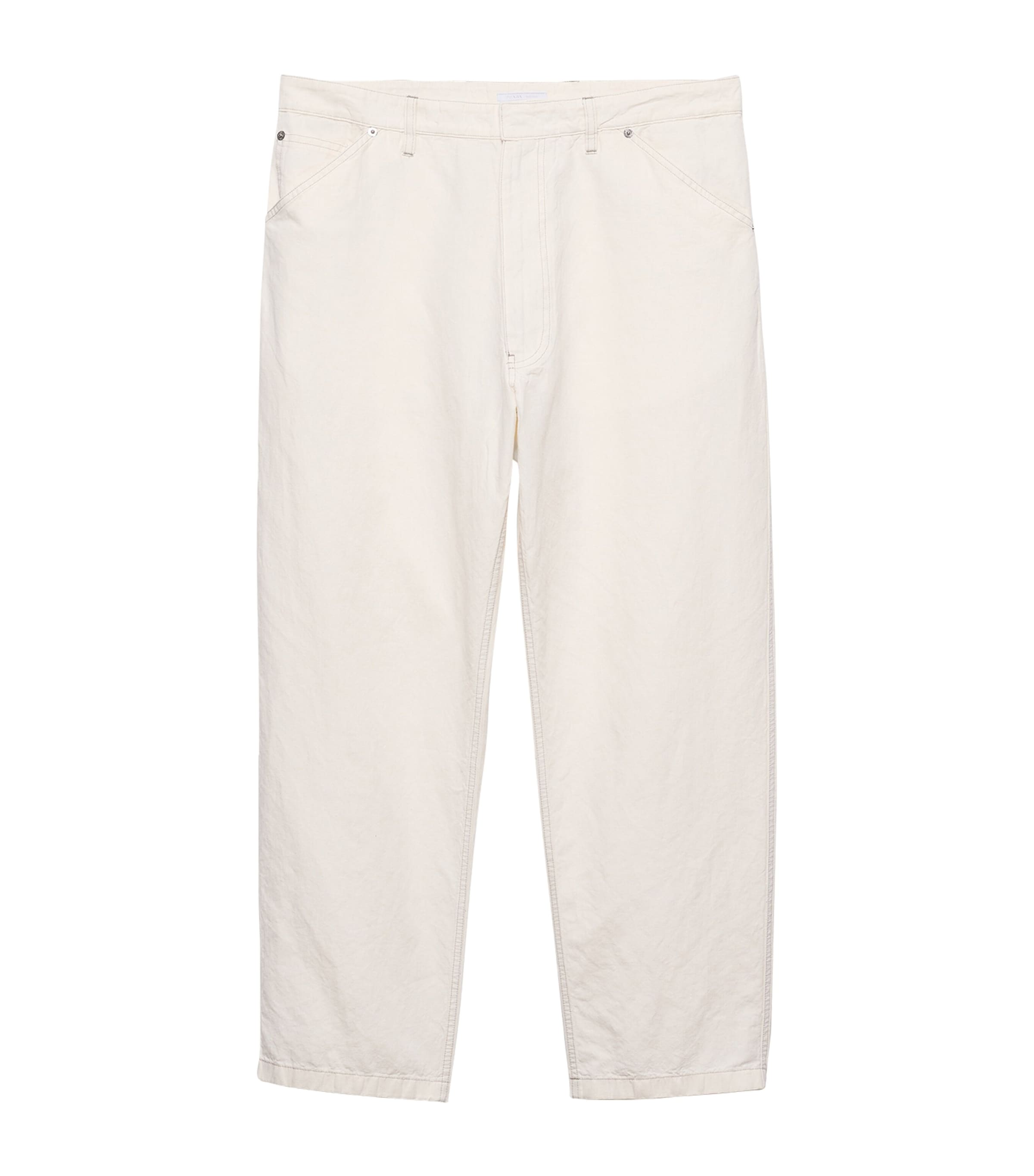 Prada Mens Cotton-Linen Chambray Trousers
