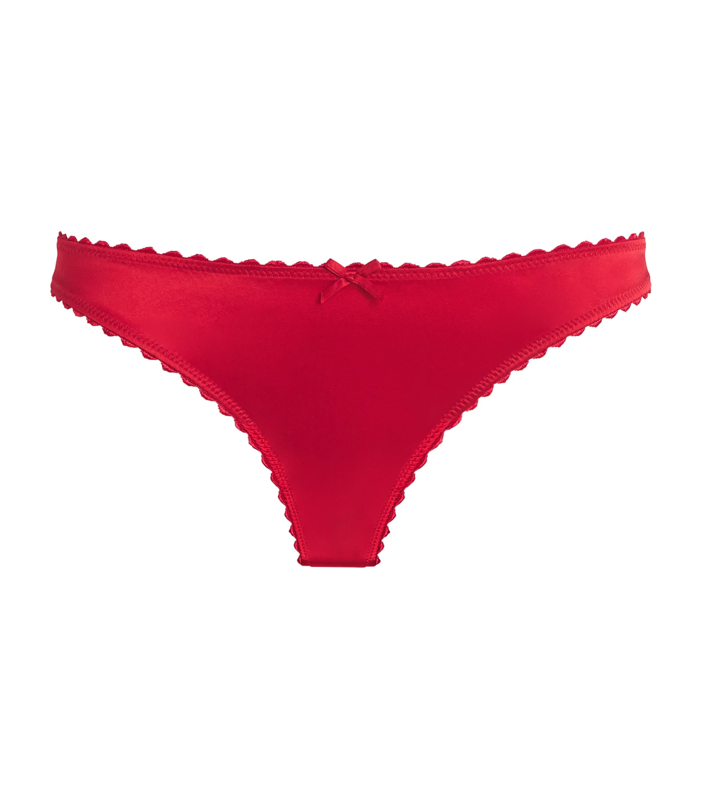 Fleur Du Mal Womens Amour Cheeky Briefs Rouge