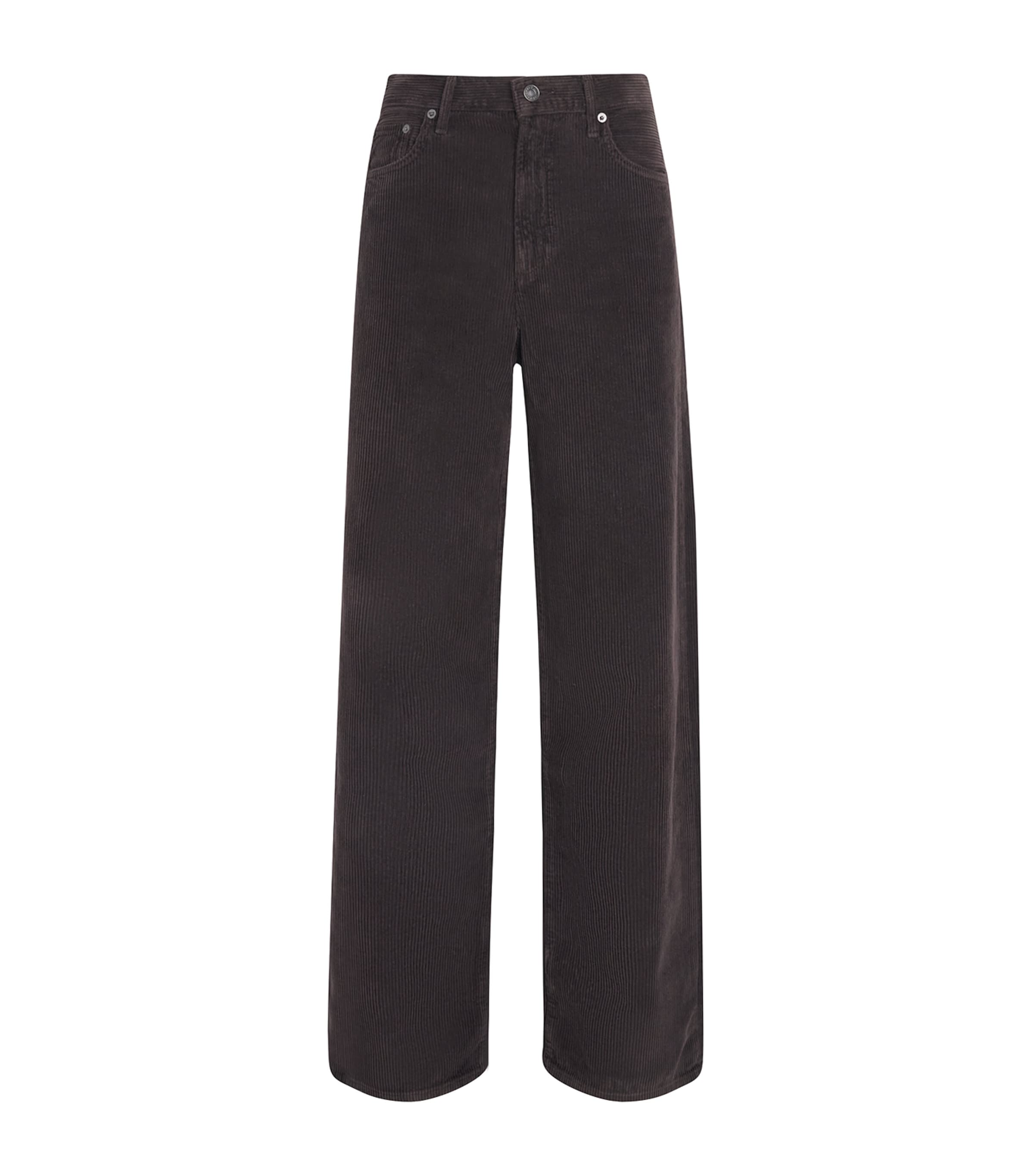 AGOLDE Womens Corduroy Ren High-Rise Wide-Leg Jeans Fger Forge